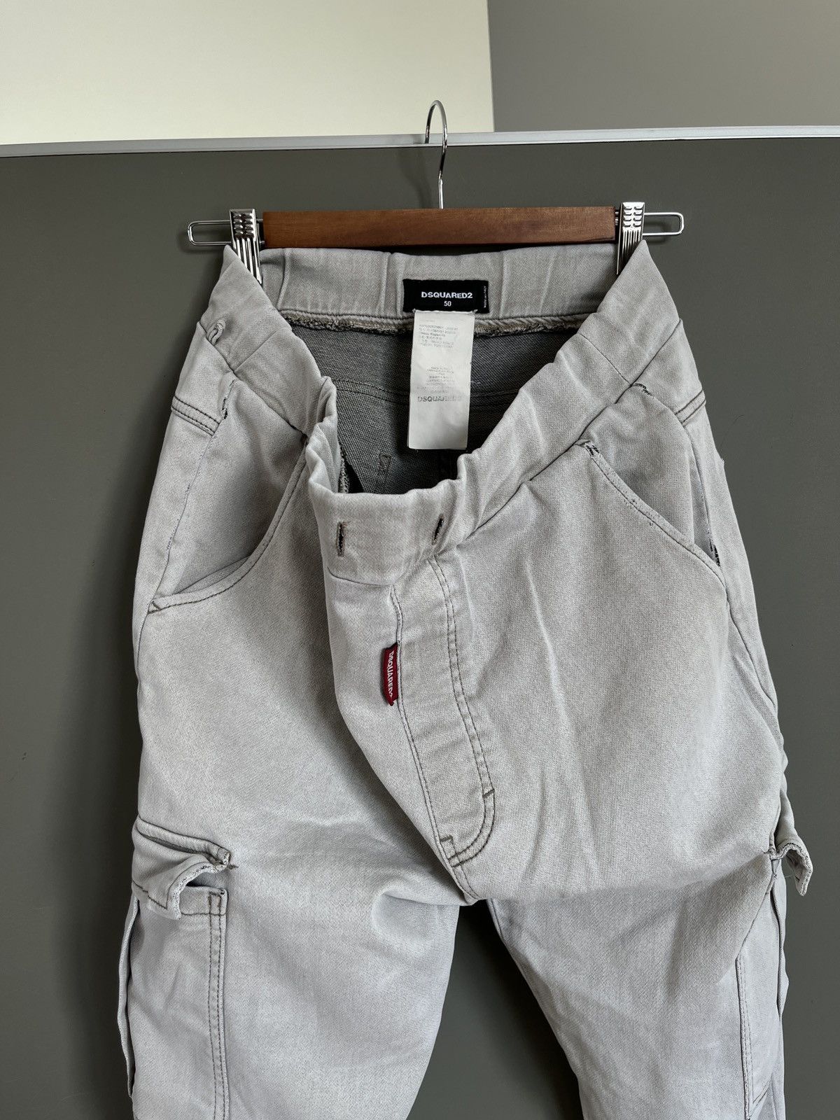 Dsquared2 Dsquared2 White Cotton Cargo Joggers Size US 34 / EU 50 - 4 Thumbnail