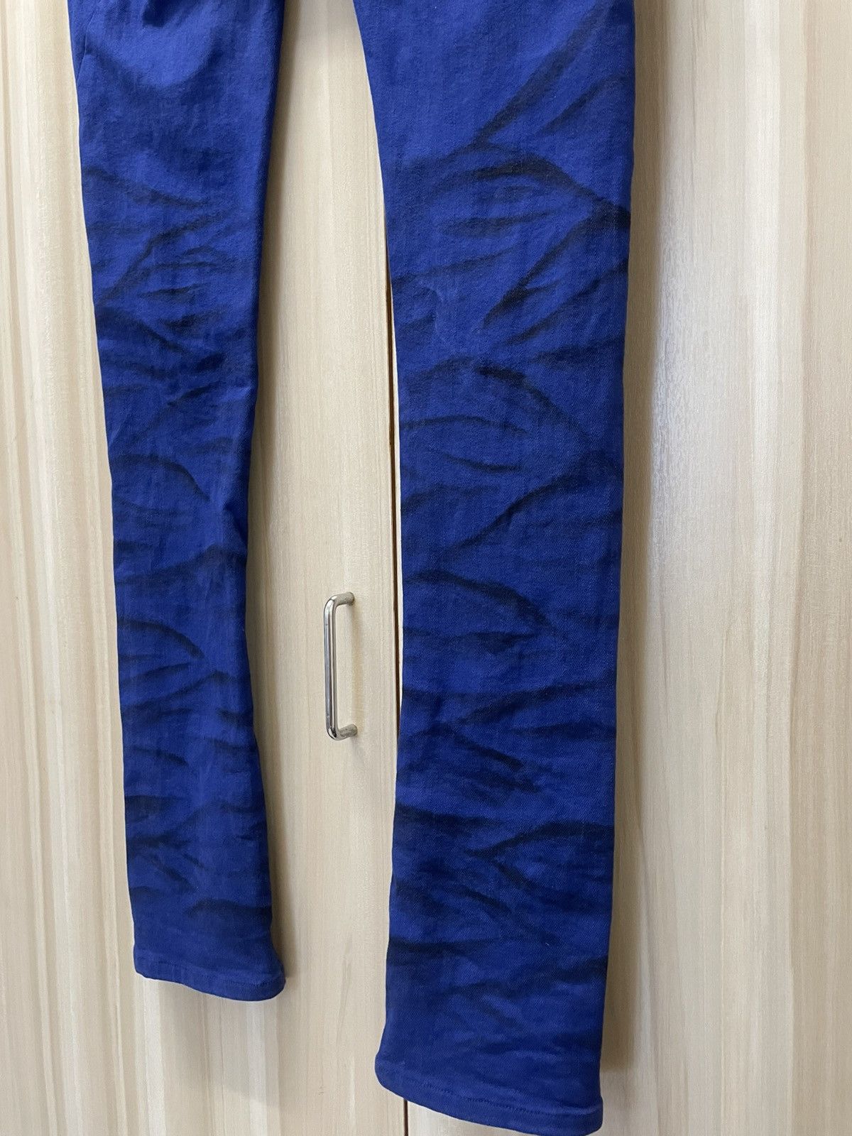 Japanese Brand Johnny Wolf Print Fadding Ankle Zipper Skinny Jeans Size US 30 / EU 46 - 6 Thumbnail