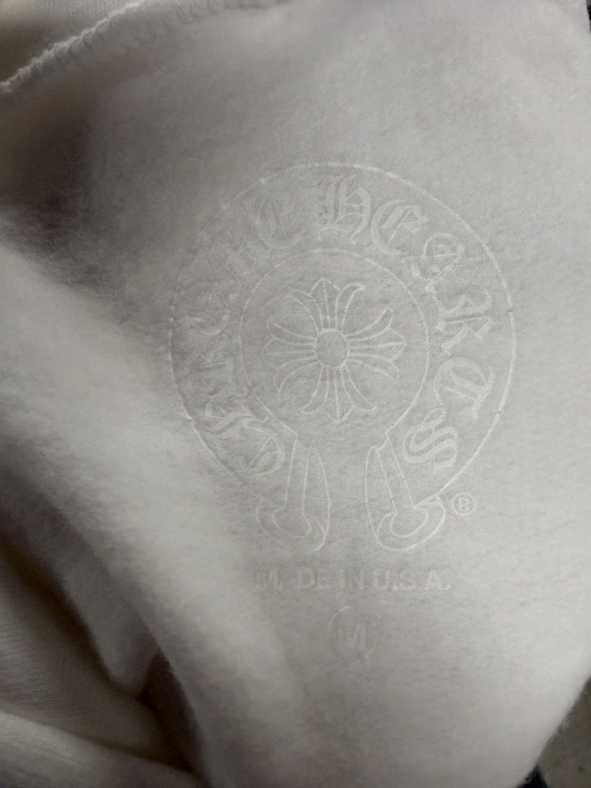 Chrome Hearts Chrome Hearts White Foil Hoodie Silver Scroll Script Size US M / EU 48-50 / 2 - 7 Thumbnail