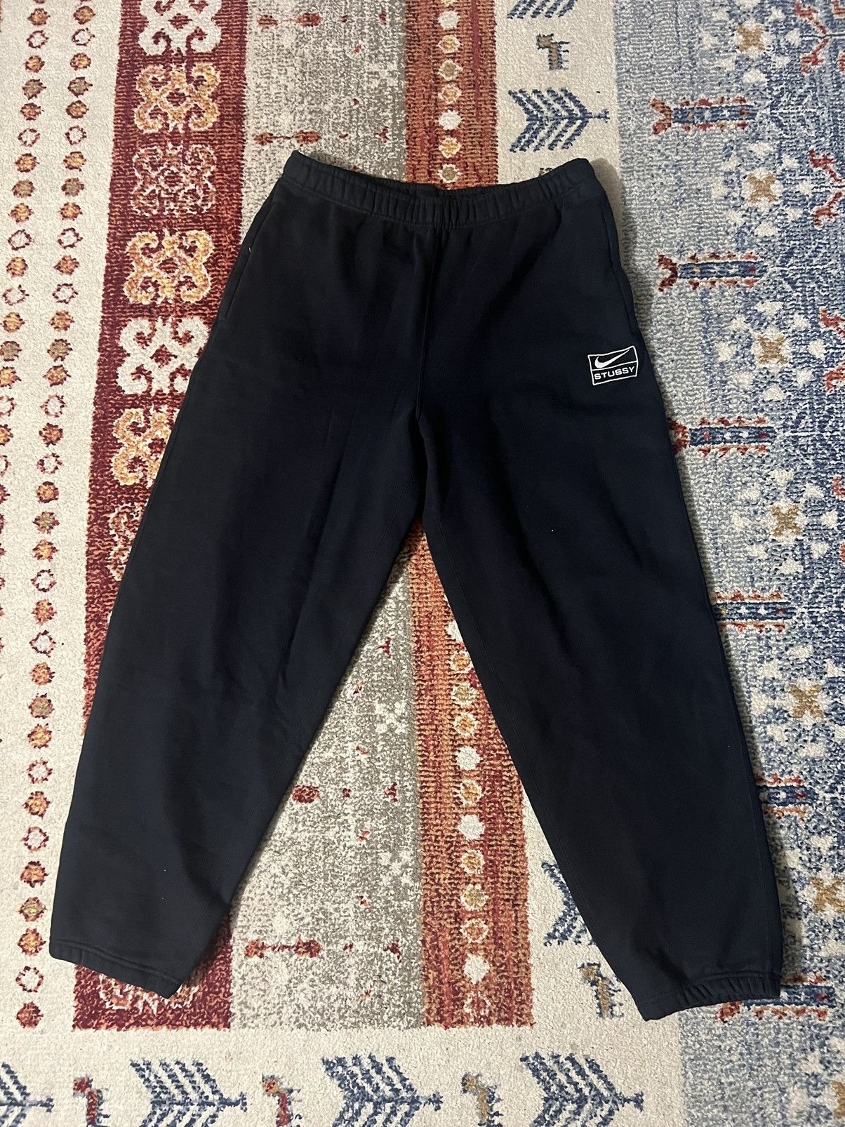 image of Nike x Stussy Fleece Pant Black, Men's (Size 34)