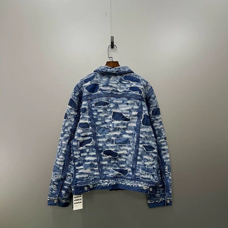 Givenchy Givenchy Big Logo Destroyed Denim Jacket Size US M / EU 48-50 / 2 - 2 Thumbnail
