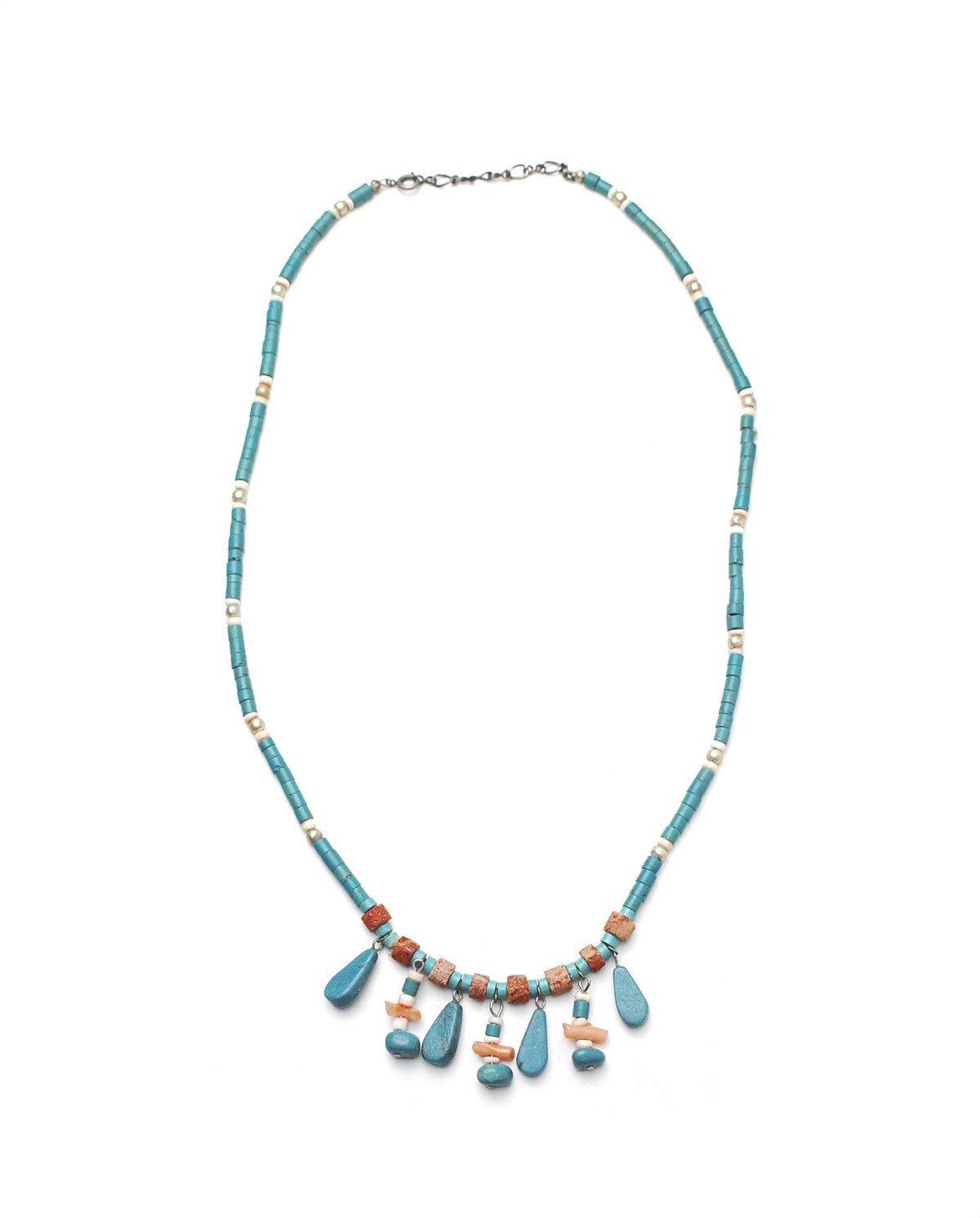 Vintage 2000S JAPANESE MADE TRIBAL TURQUOISE CORAL NECKLACE BRACELET Size ONE SIZE - 3 Thumbnail