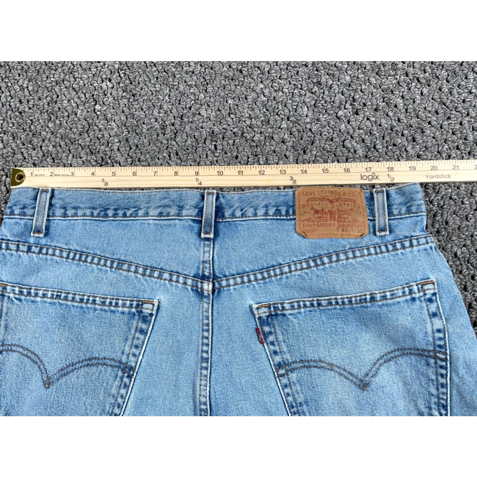 Levi's VINTAGE Levi's 505 Regular Fit Straight Leg Jeans Men's 40 x 29 Light Blue Denim Zip Fly 5-Pocket Design Cotton Cotton 505 90s Retro Grunge Classic Size US 40 / EU 56 - 6 Thumbnail