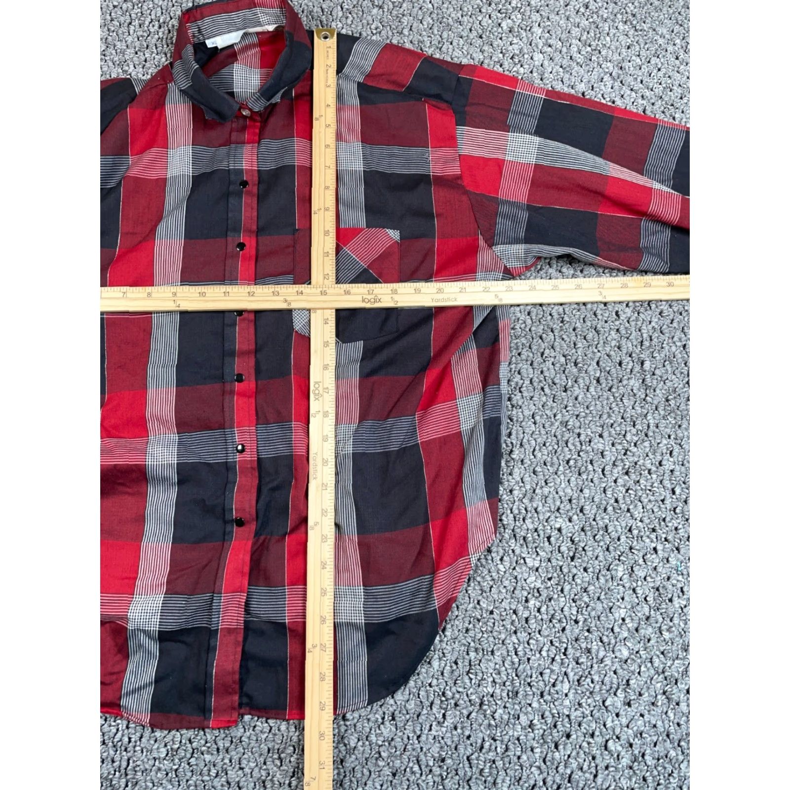Vintage Vintage VTG Ranch Town Western Shirt Women’s XL Red Black Plaid Check USA Made Cowboy Size XL / US 12-14 / IT 48-50 - 5 Thumbnail