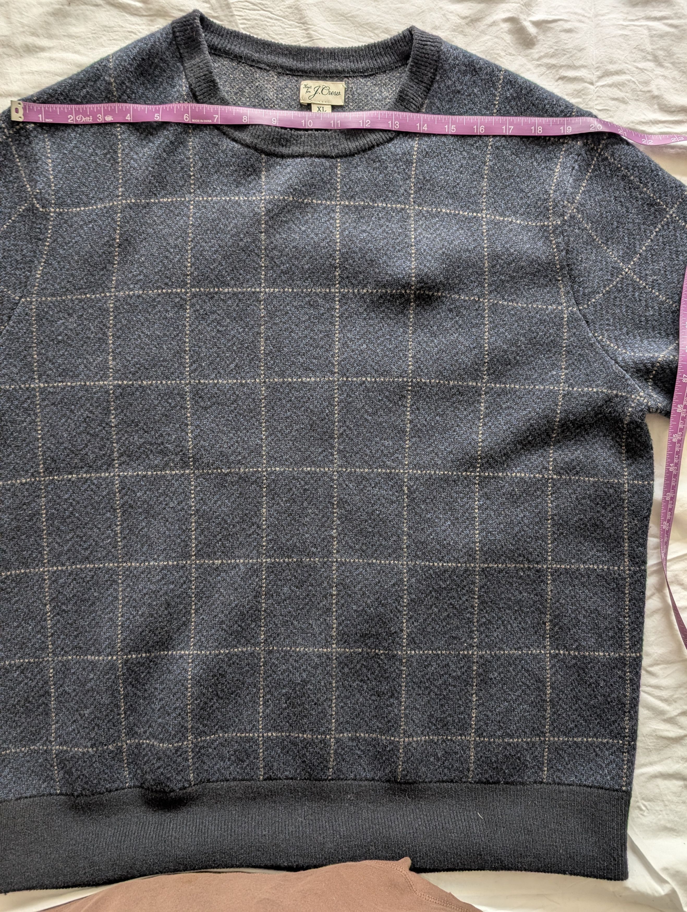 J.Crew JCrew Windowpane Merino Wool Sweater Size US XL / EU 56 / 4 - 7 Thumbnail