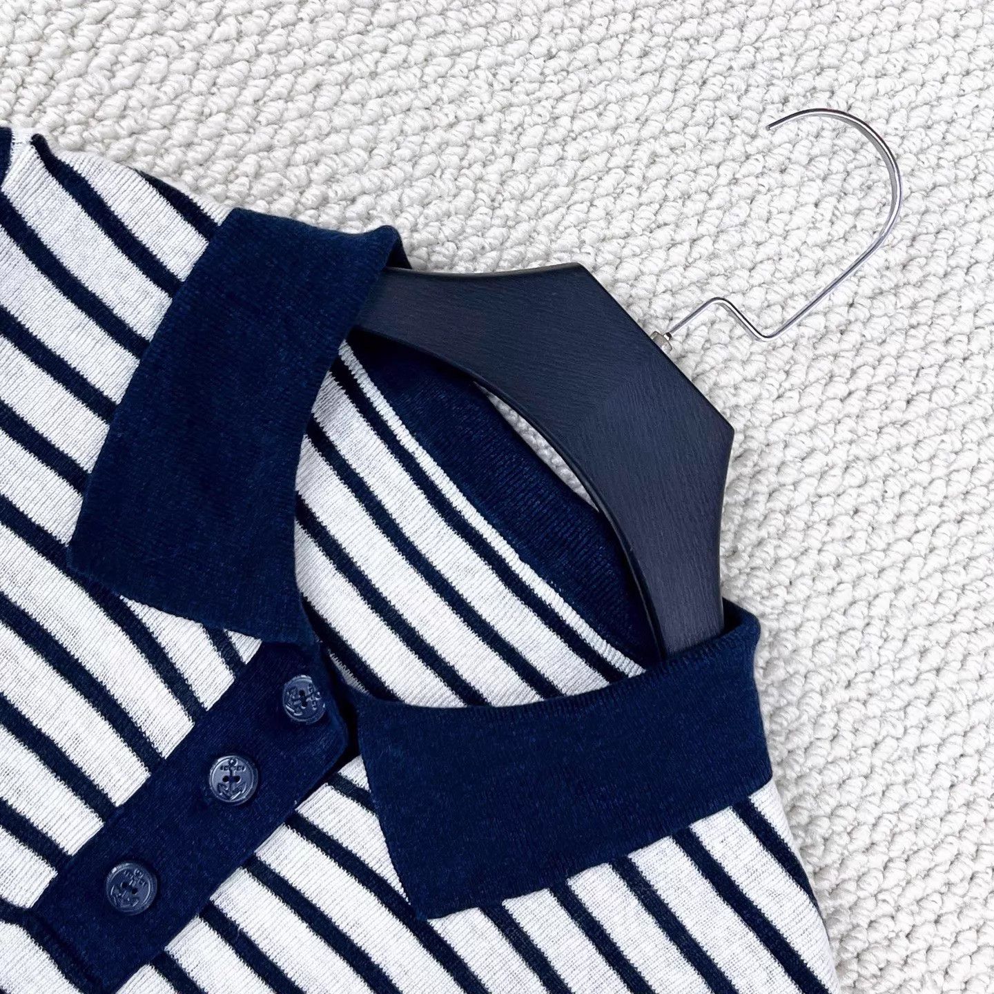 Dior Dior Navy Blue Striped Lucky Star Back Embroidered Polo 38 Size XS / US 0-2 / IT 36-38 - 3 Thumbnail