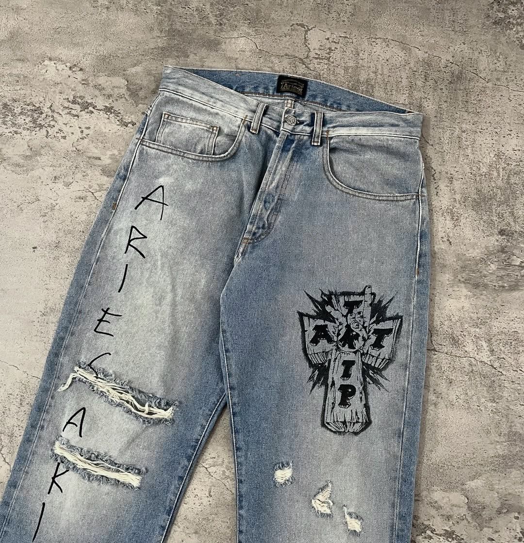 Aries Aries Arise Metal Trip Batten Jeans - Blue Size US 30 / EU 46 - 4 Thumbnail