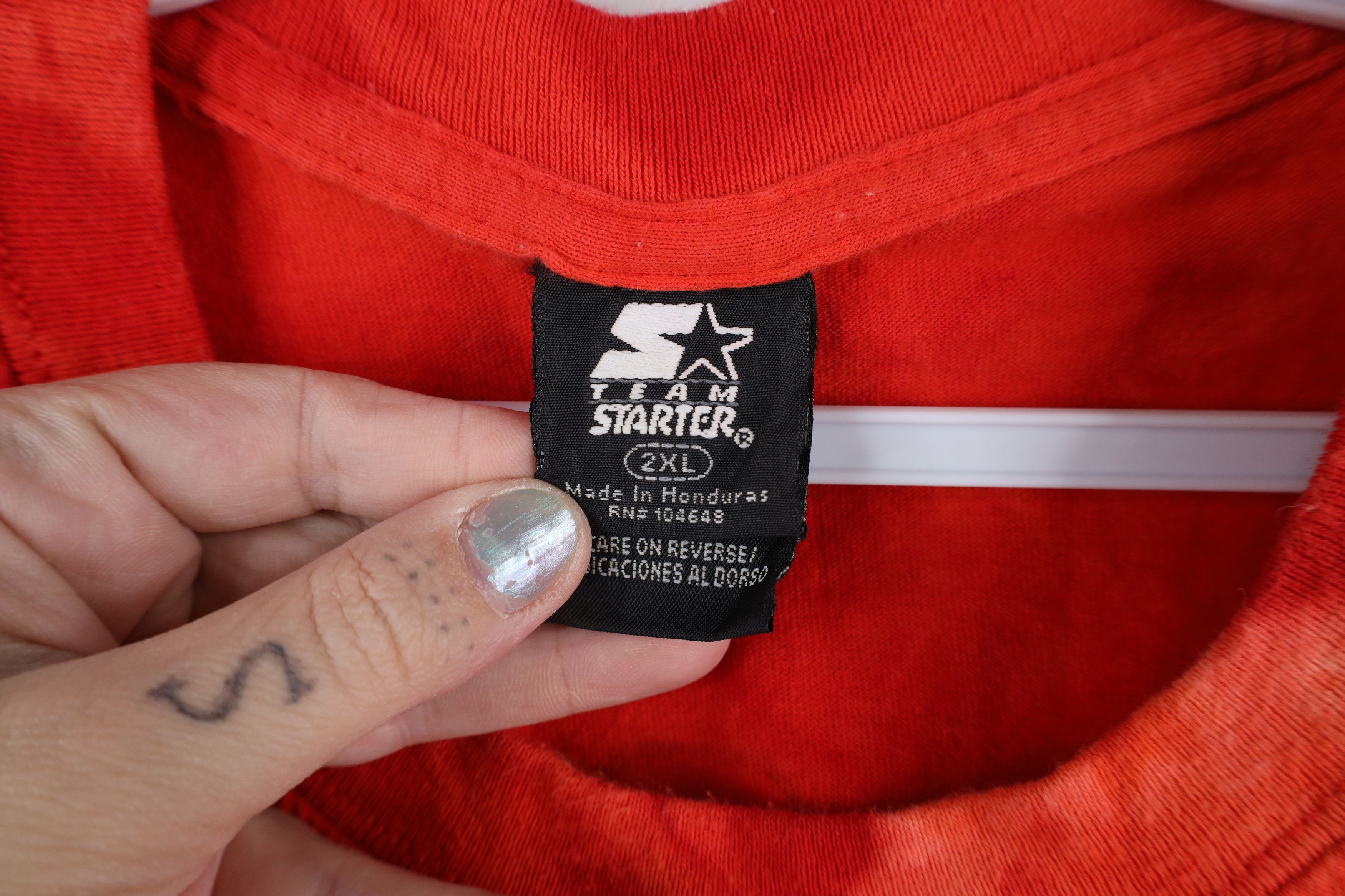 Starter × Vintage Vintage 90s Starter Acid Wash Ohio State University T-Shirt Size US XXL / EU 58 / 5 - 6 Thumbnail
