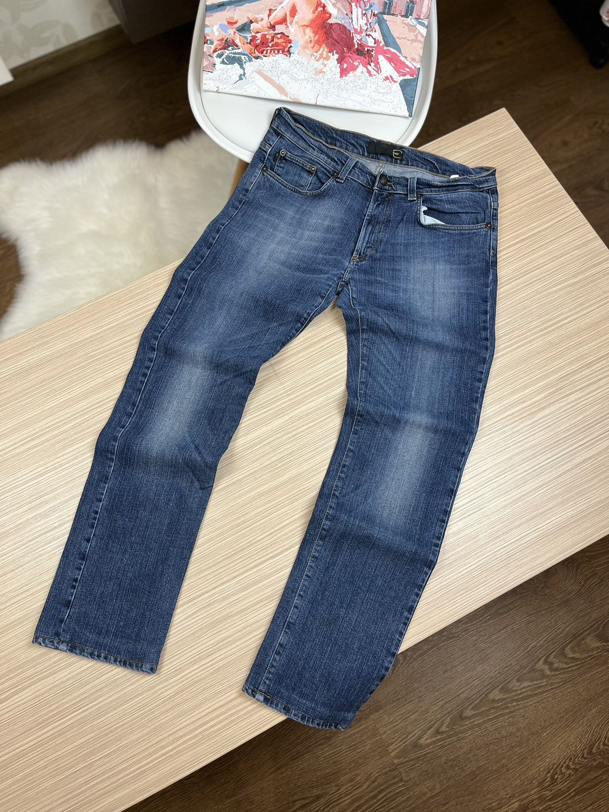 Just Cavalli × Roberto Cavalli Just Cavalli 2000’s Flared Faded Denim Jeans Size US 36 / EU 52 - 4 Thumbnail
