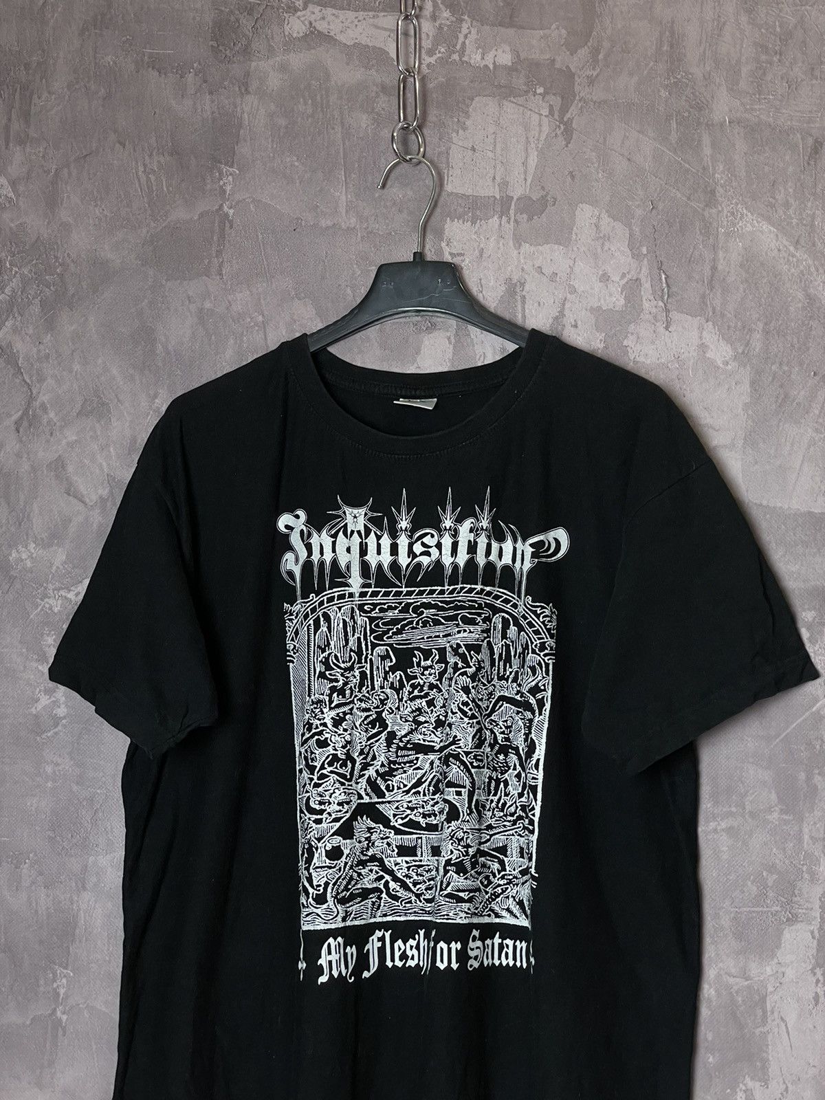 Band Tees × Vintage Inquisition 666 Goat Vintage Trash Metal Band T-Shirt Size US L / EU 52-54 / 3 - 2 Thumbnail