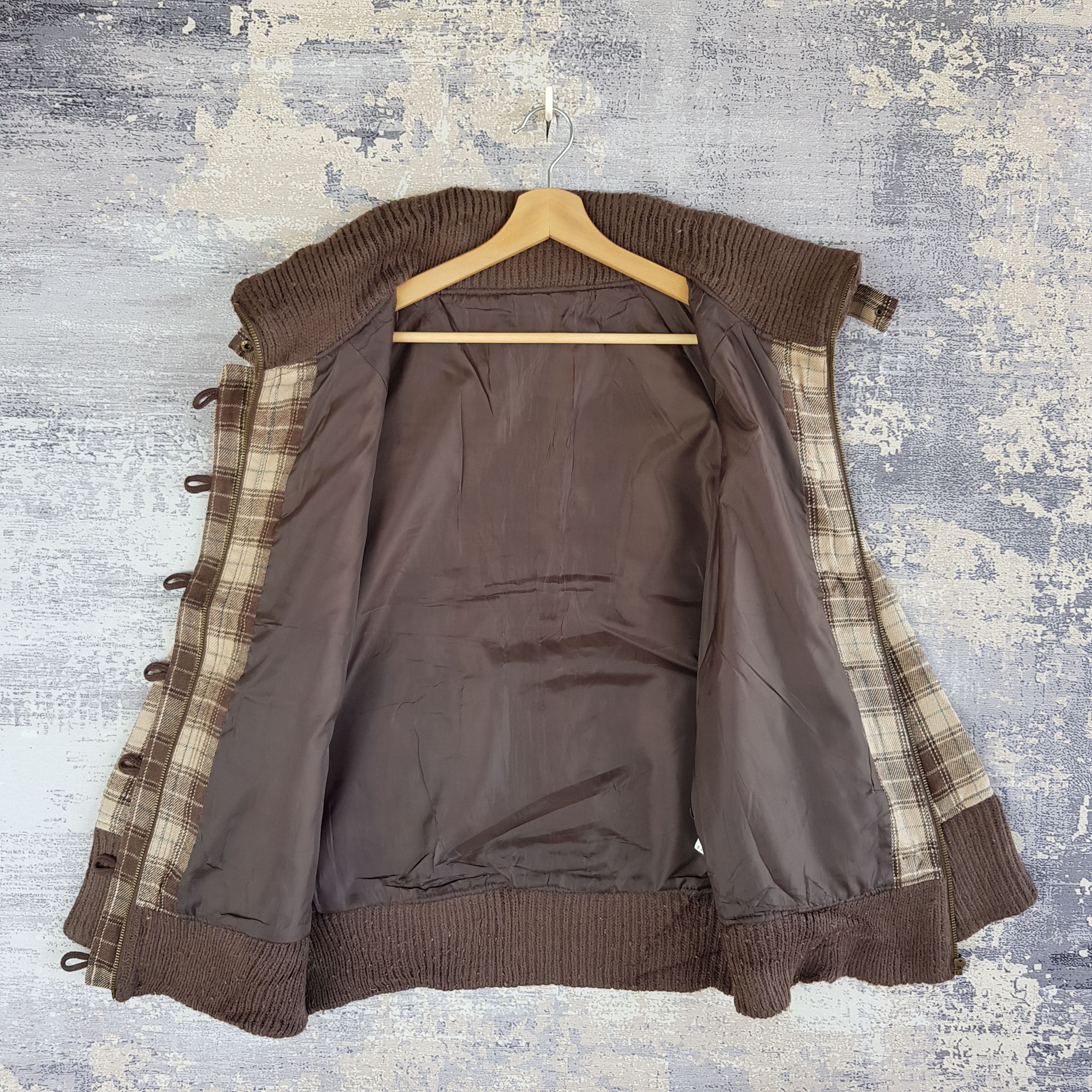 Japanese Brand × Vintage Vintage 90s Estacot Japanese Plaid Tartan Wool Jackets Size US S / EU 44-46 / 1 - 5 Thumbnail