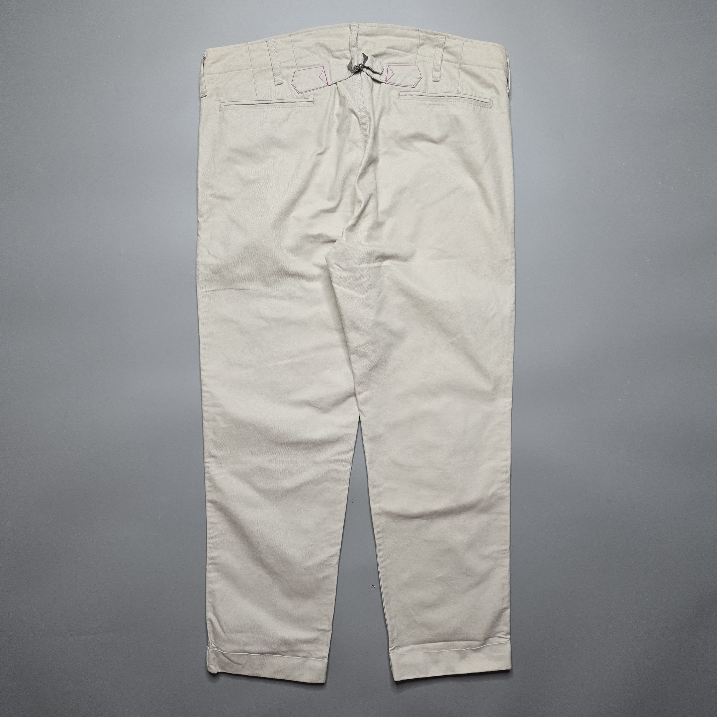 Visvim Visvim - High Water Chino Pants - Cream Size US 30 / EU 46 - 2 Thumbnail