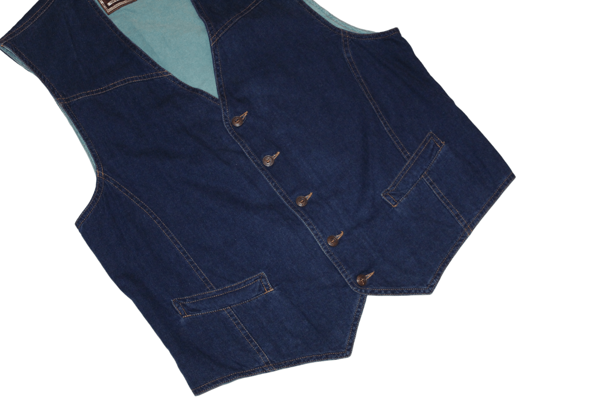 Marlboro Classics 🔥 90s Marlboro Classics Patchwork & Denim Two Blocks Vest Size US L / EU 52-54 / 3 - 4 Thumbnail