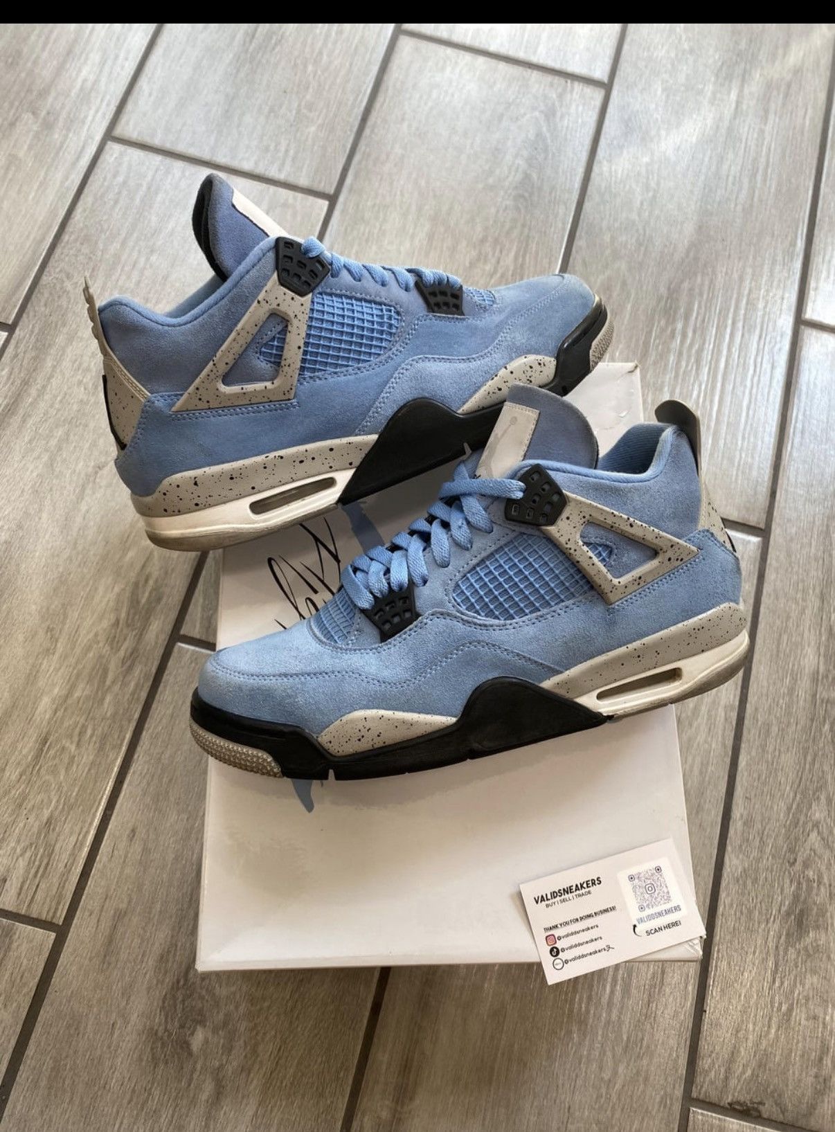 Jordan Brand Jordan 4 Retro University Blue Size US 12 / EU 45 - 1 Thumbnail
