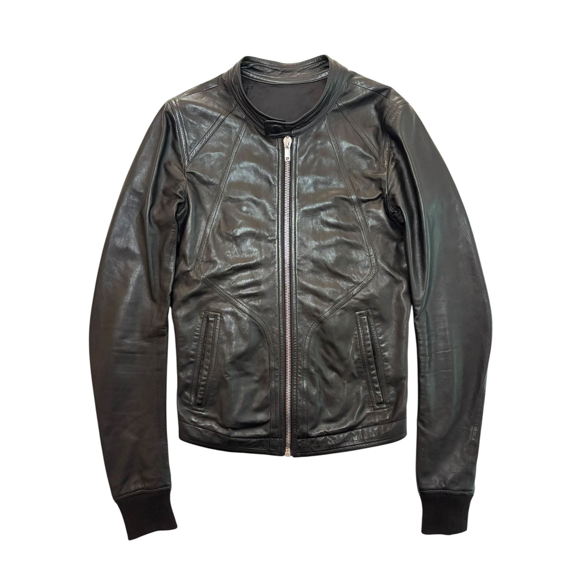 RICK OWENS INTARSIA レザージャケット 46 RICK OWENS INTARSIA レザージャケット 46