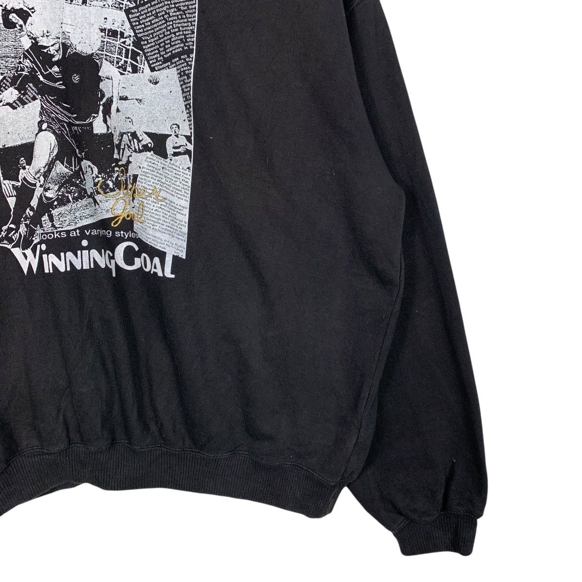 Vintage Classic Newspaper Soccer Winning Goal Sweatshirt #1680-C75 Size US M / EU 48-50 / 2 - 4 Thumbnail