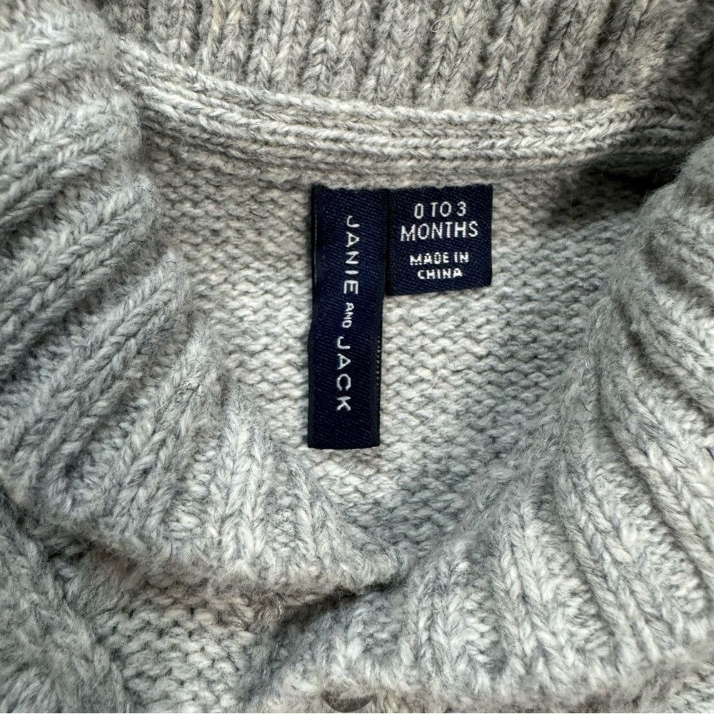 Other Janie And Jack Cable Knit Shawl Collar Grey Cardigan Aston Size US XXS / EU 40 - 8 Thumbnail