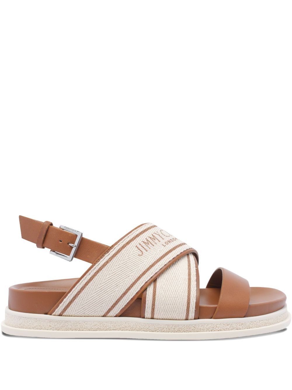 Jimmy Choo JOA FLAT CANVAS FLAT SANDALS Size US 8 / IT 38 - 1 Thumbnail