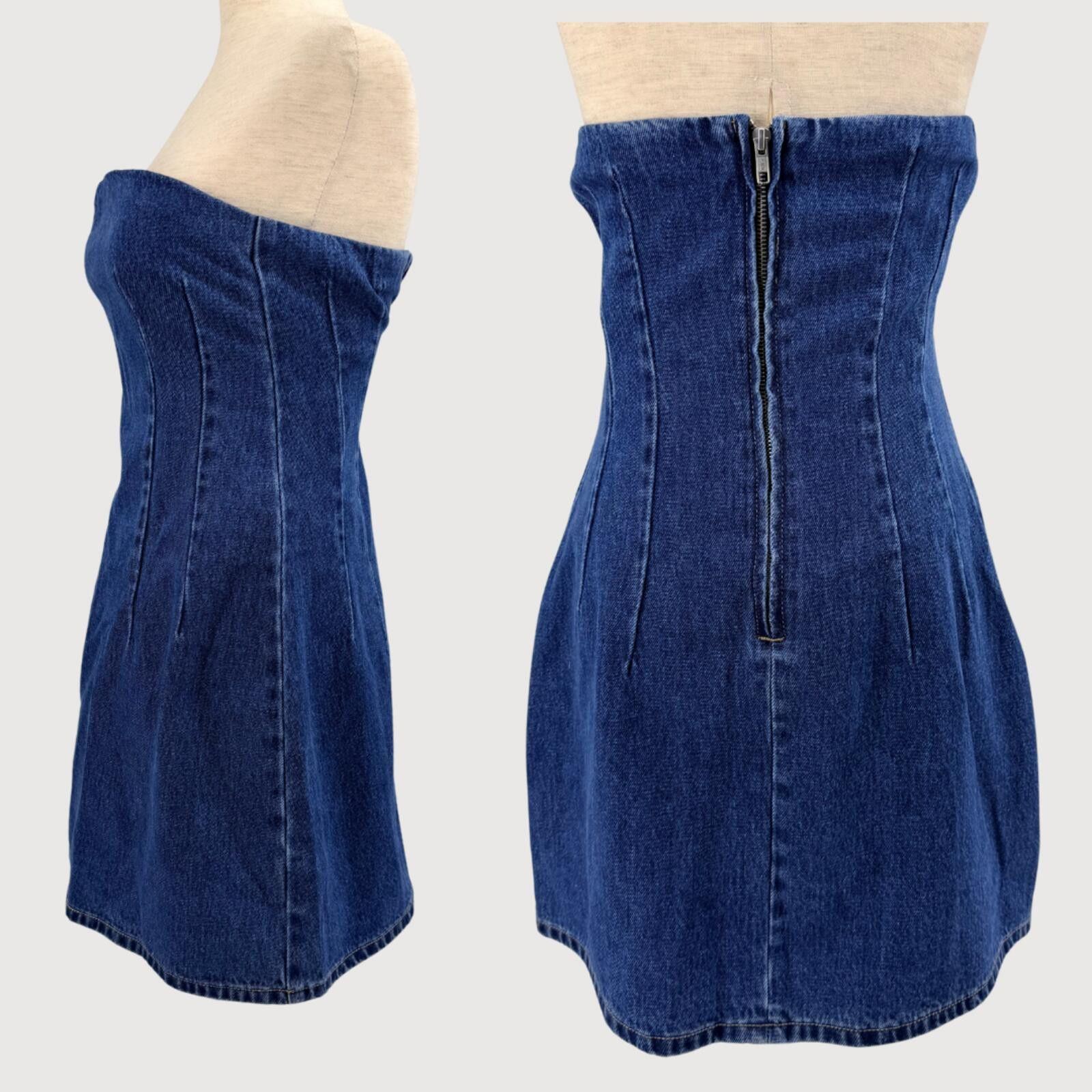 Other Meshki Cecily Strapless Denim Mini Dress NWT S Size S / US 4 / IT 40 - 3 Thumbnail