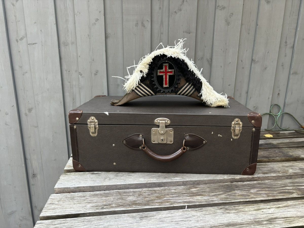 Hartmann Luggage × Vintage Antique Trunk Knights Templar Commander Hat Beaver Ostrich Size ONE SIZE - 22 Thumbnail