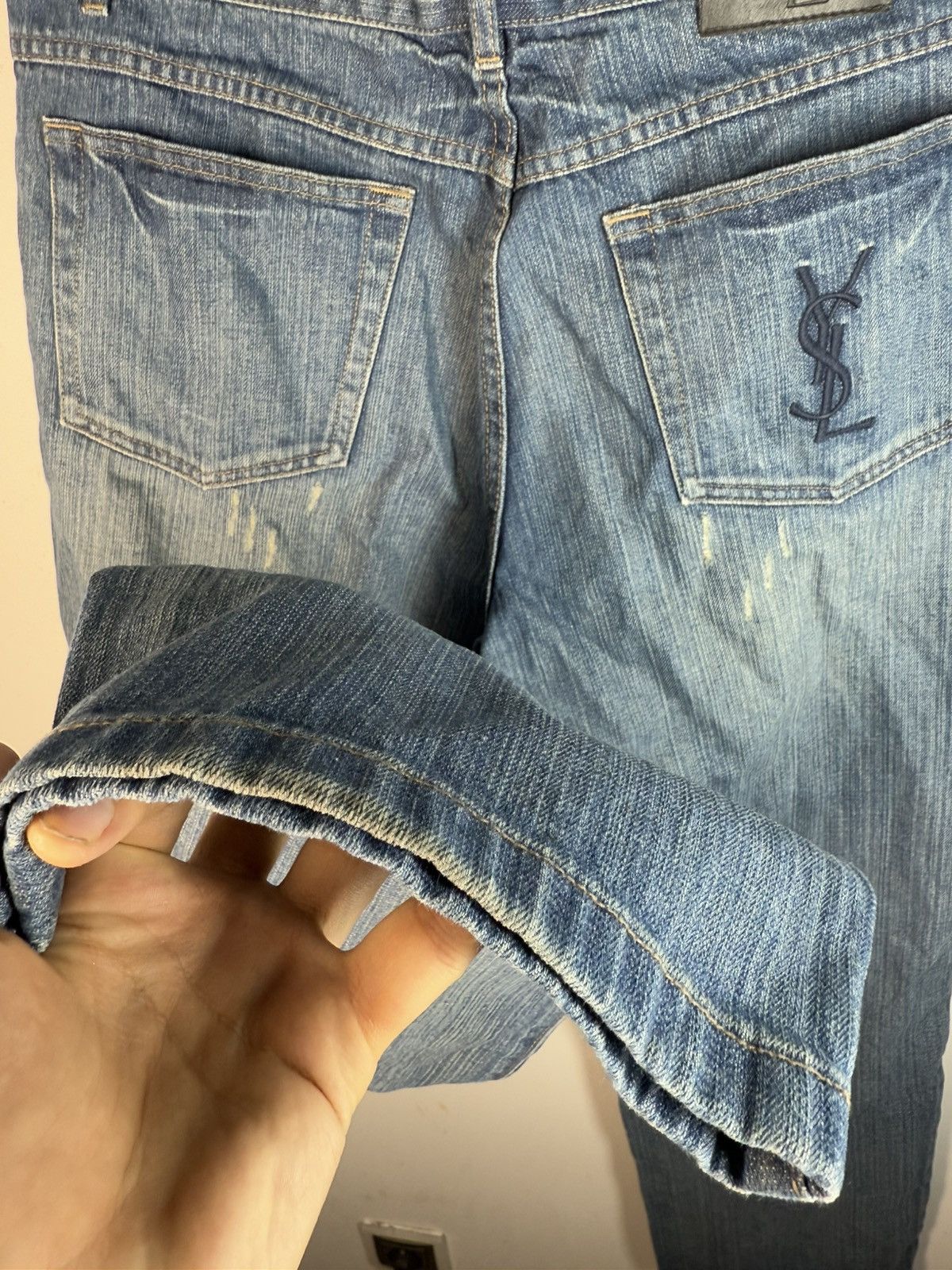 Yves Saint Laurent 36x32 YSL Jeans Denim Pants Blue Indigo Size US 36 / EU 52 - 21 Thumbnail