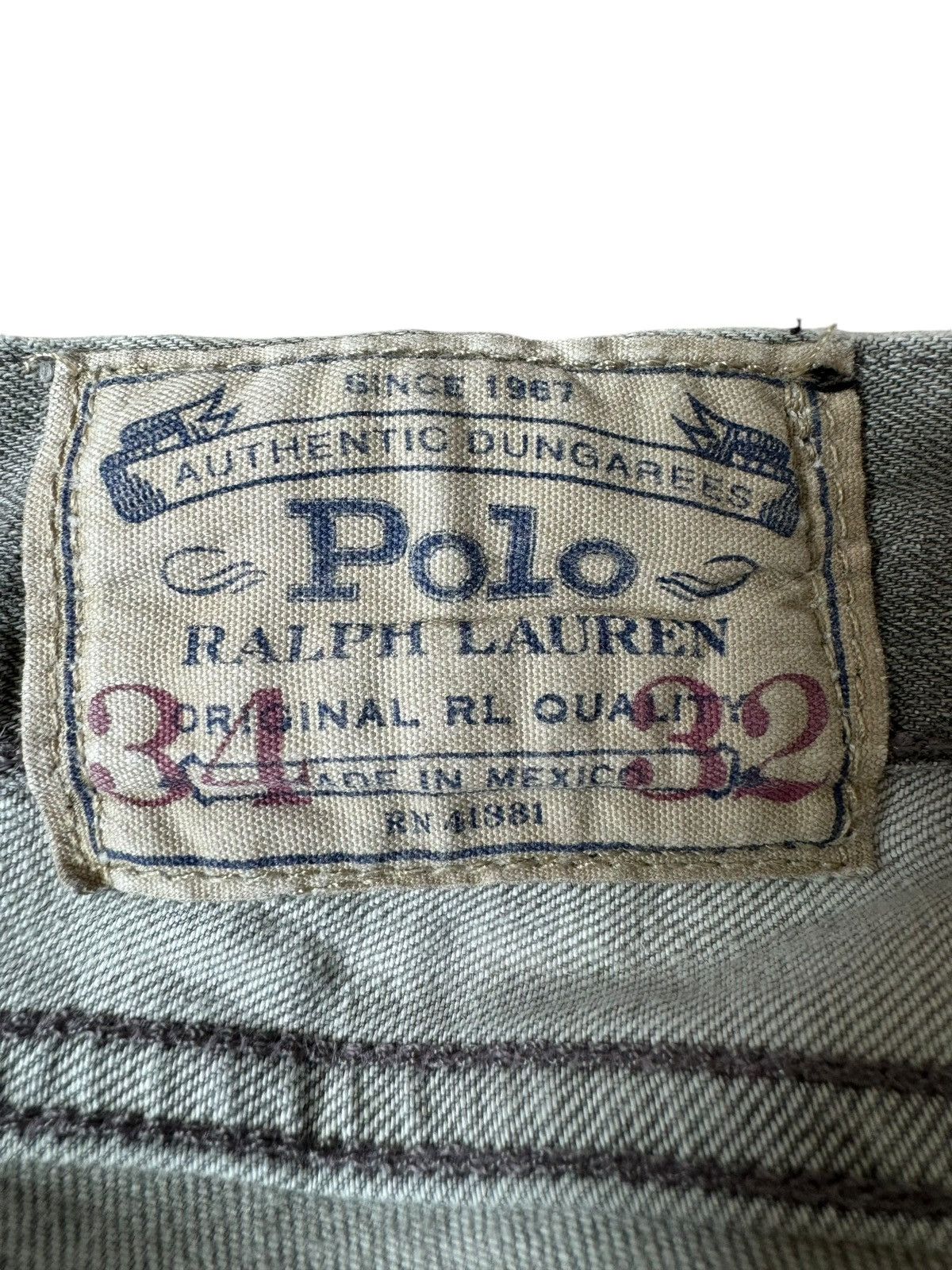 If Six Was Nine Vintage Polo Ralph Lauren Dirty Jeans Varick Slim Size US 34 / EU 50 - 17 Thumbnail