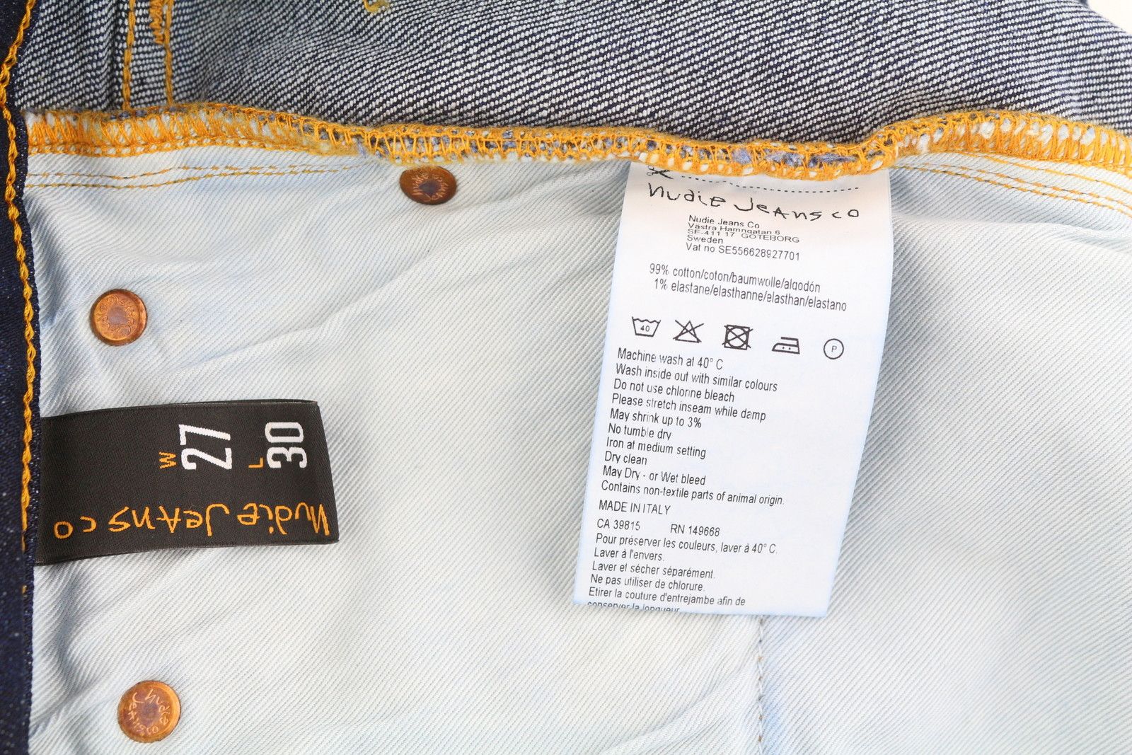 Nudie Jeans SKINNY LIN W27 Blue Denim Stretch Shorts 83833 Size 27" / US 4 / IT 40 - 7 Thumbnail