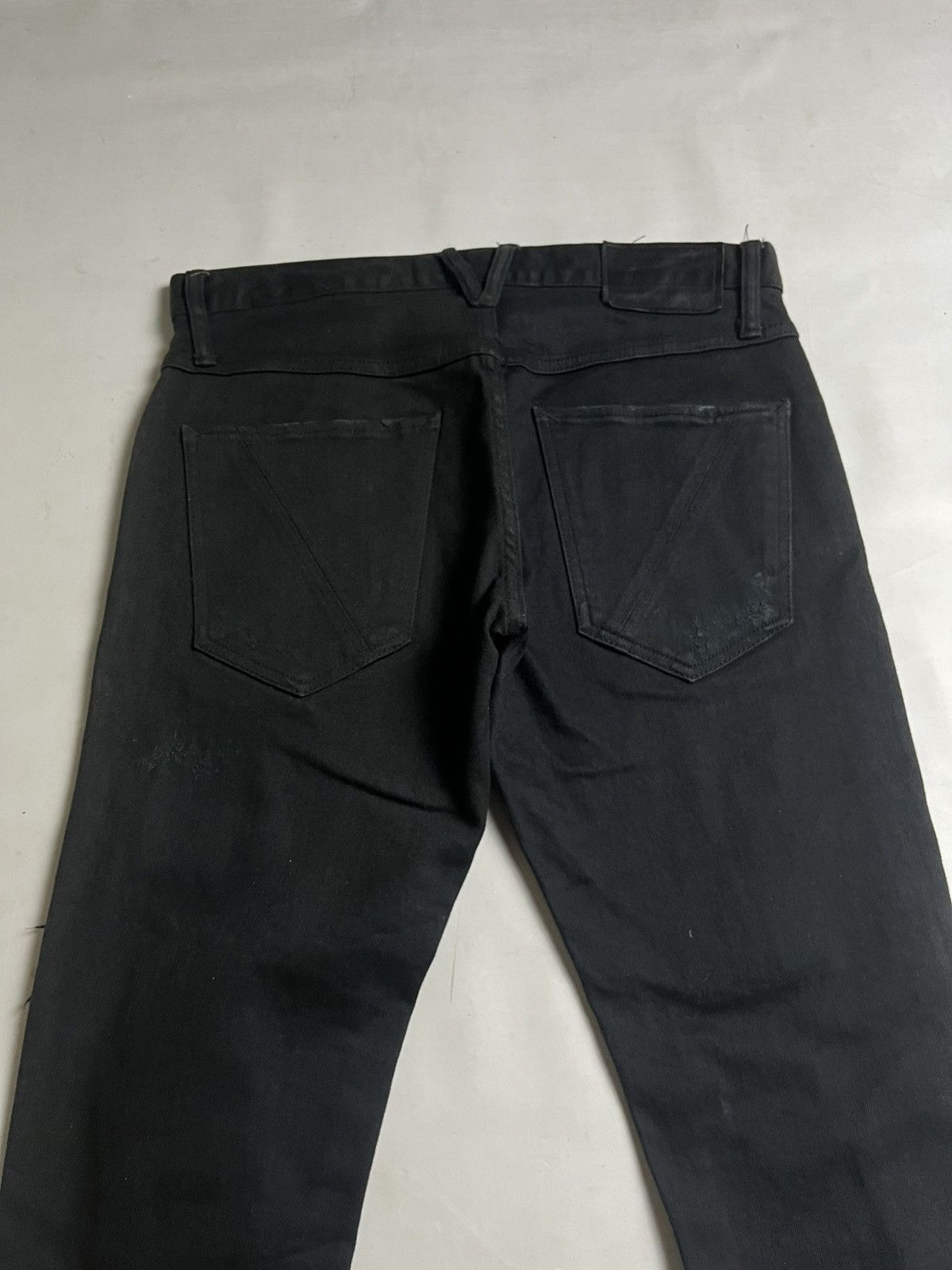 Fragment Design × Vanquish 📦HOT📦Vanquish distress denim full black / vkei / biker style Size US 28 / EU 44 - 6 Thumbnail