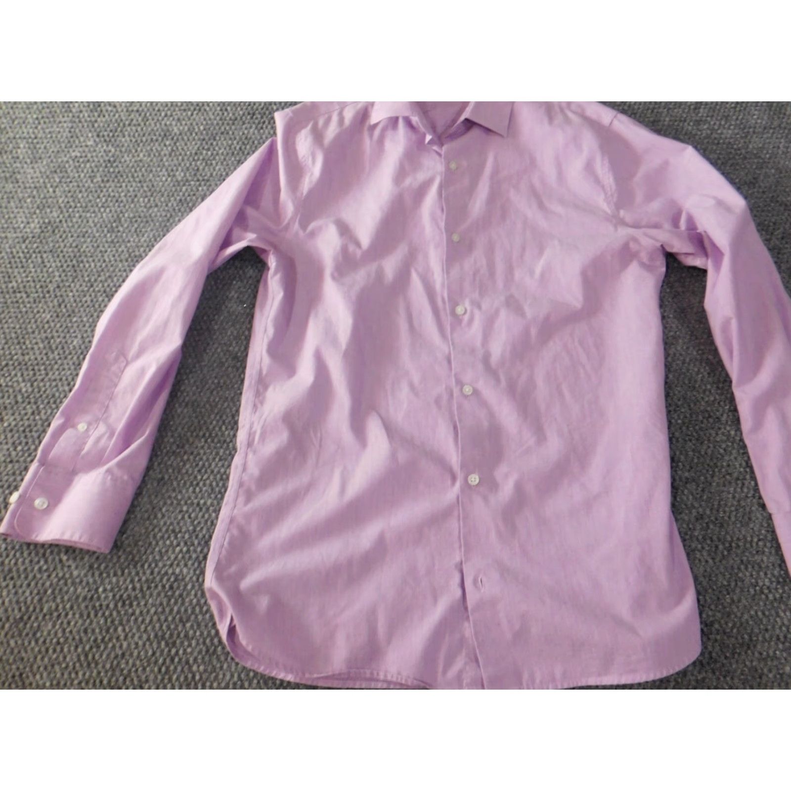 Vintage Fairlane Mens Shirt Medium Purple Button-Up Slim Classic Canvas Cotton Size US M / EU 48-50 / 2 - 3 Thumbnail