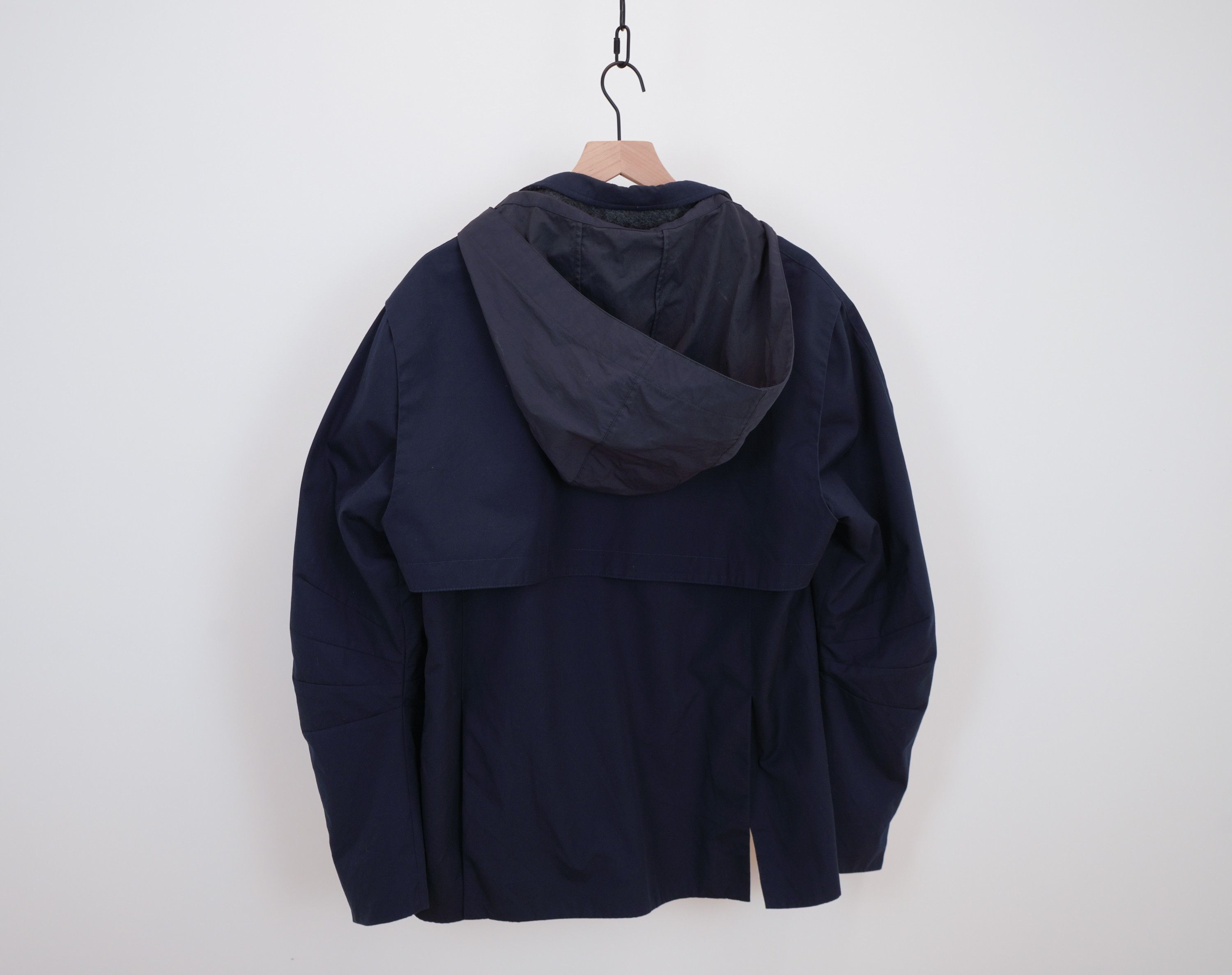 Thom Browne Thom Browne Navy Hooded Jacket Size US XL / EU 56 / 4 - 2 Thumbnail