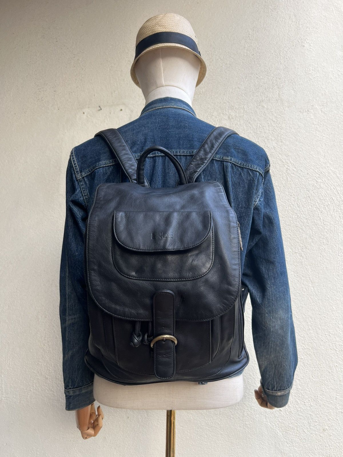 BREE Vintage BREE All Black Leather Backpack Size ONE SIZE - 3 Thumbnail