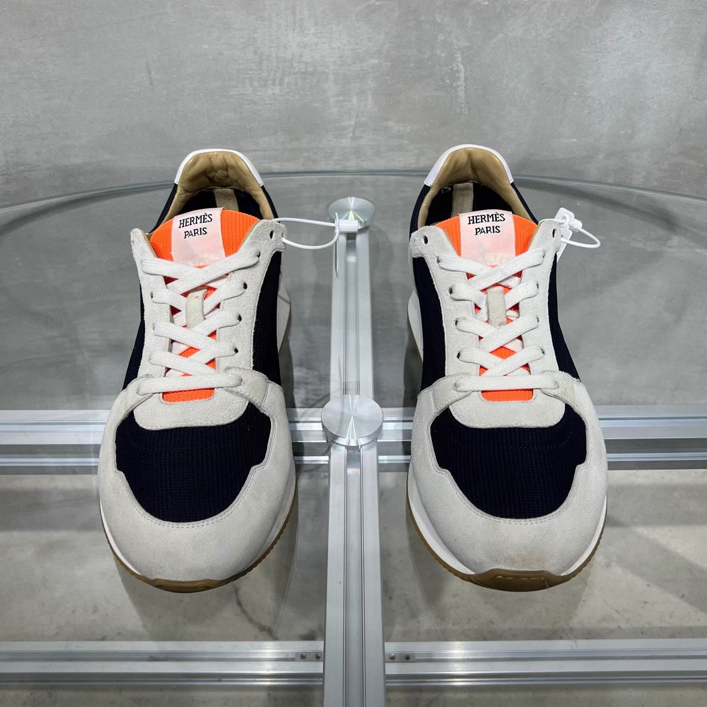 Hermes Hermes Escape Gray Blue Orange Sneakers EUR42 Size US 9 / EU 42 - 1 Thumbnail