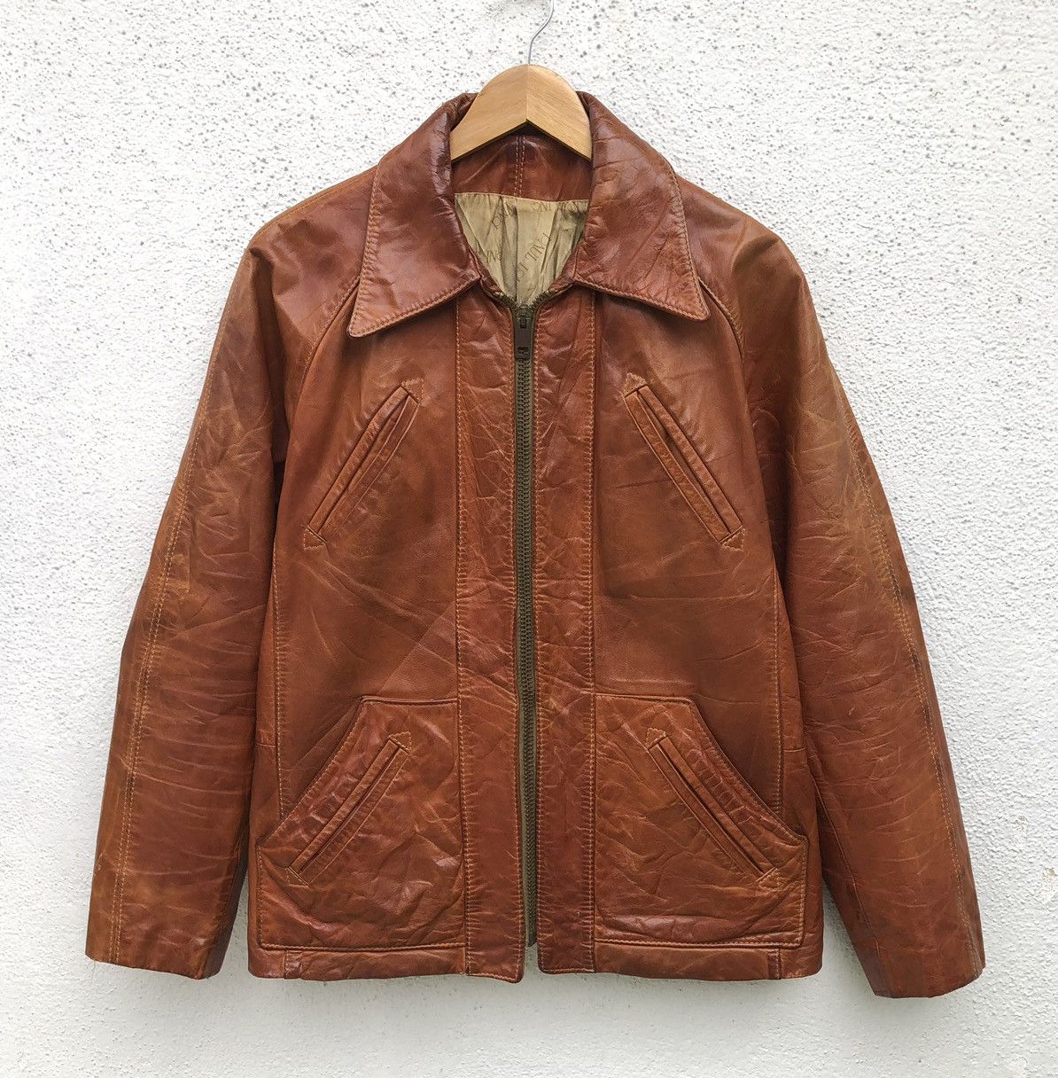 Vintage Vintage Paul Louis Inc Leather jacket Mens Serval zipper 60s Size US M / EU 48-50 / 2 - 5 Thumbnail