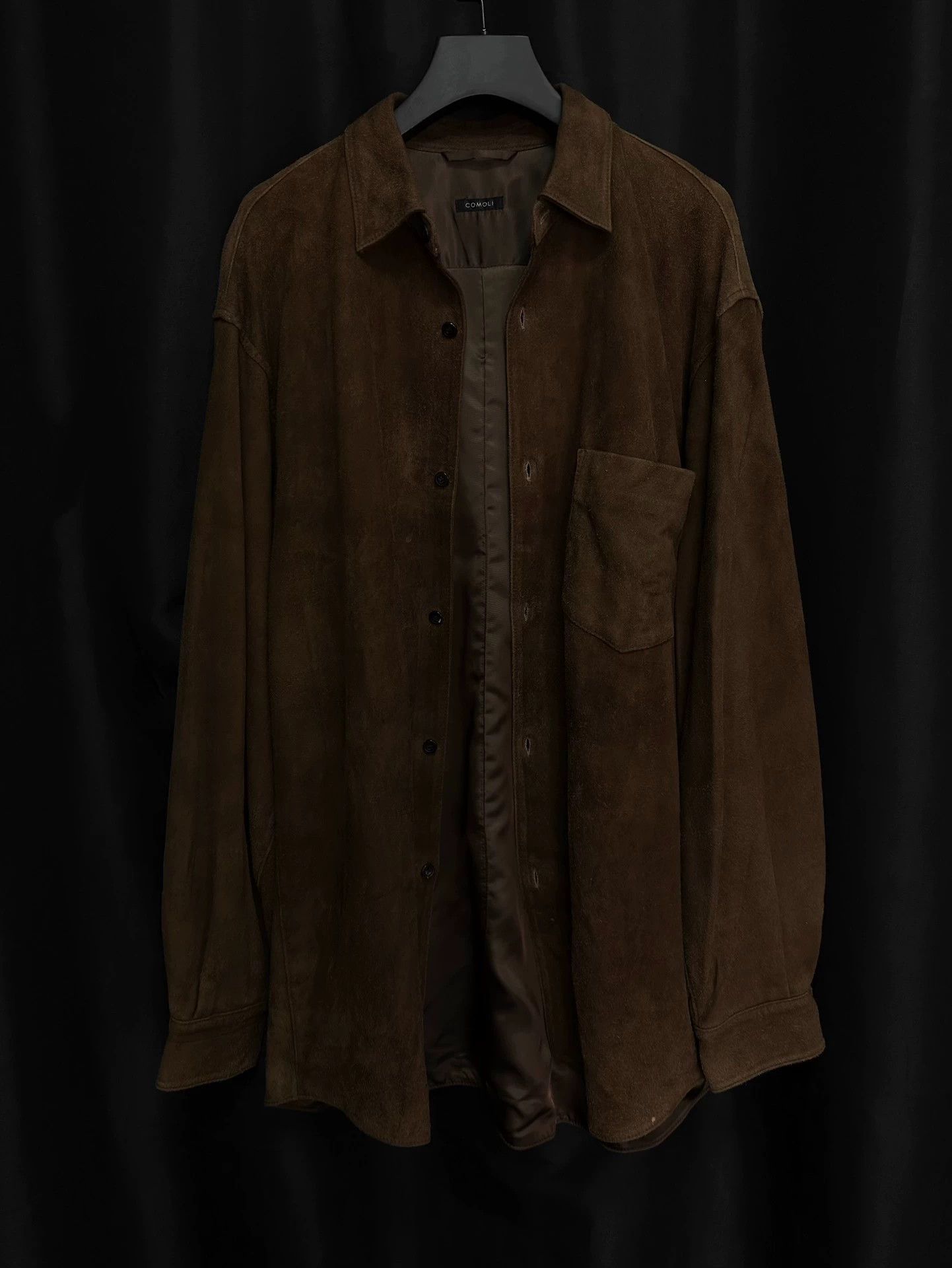 Comoli comoli deep brown deer leather oversized shirt silk lining Size US L / EU 52-54 / 3 - 3 Thumbnail