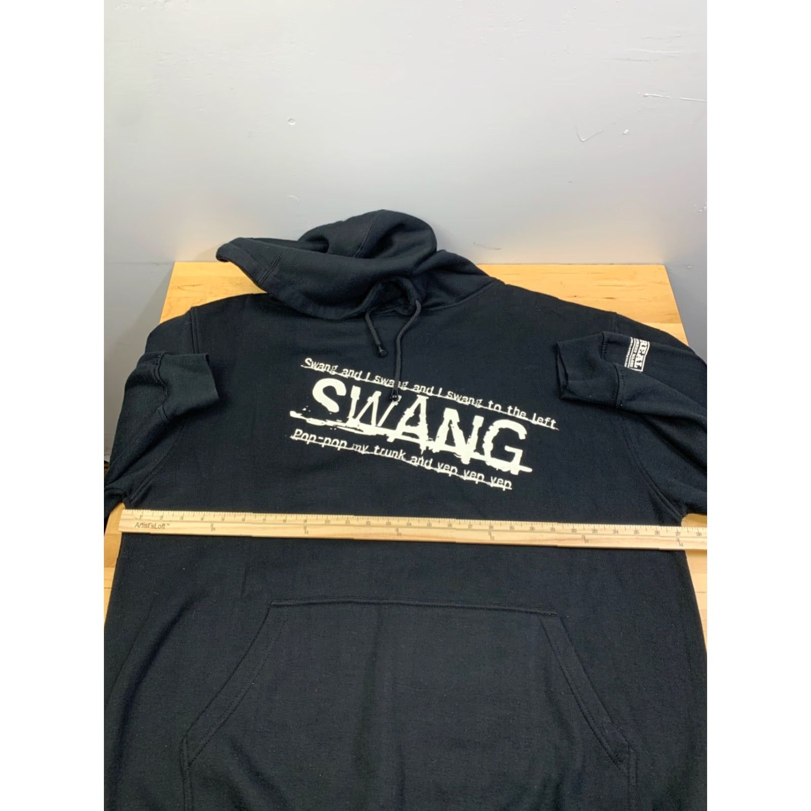 Vintage VINTAGE Swang Texas Rap Hoodie Mens 2XL Black DJ Screw Houston Slab 11342 Size US XXL / EU 58 / 5 - 6 Thumbnail