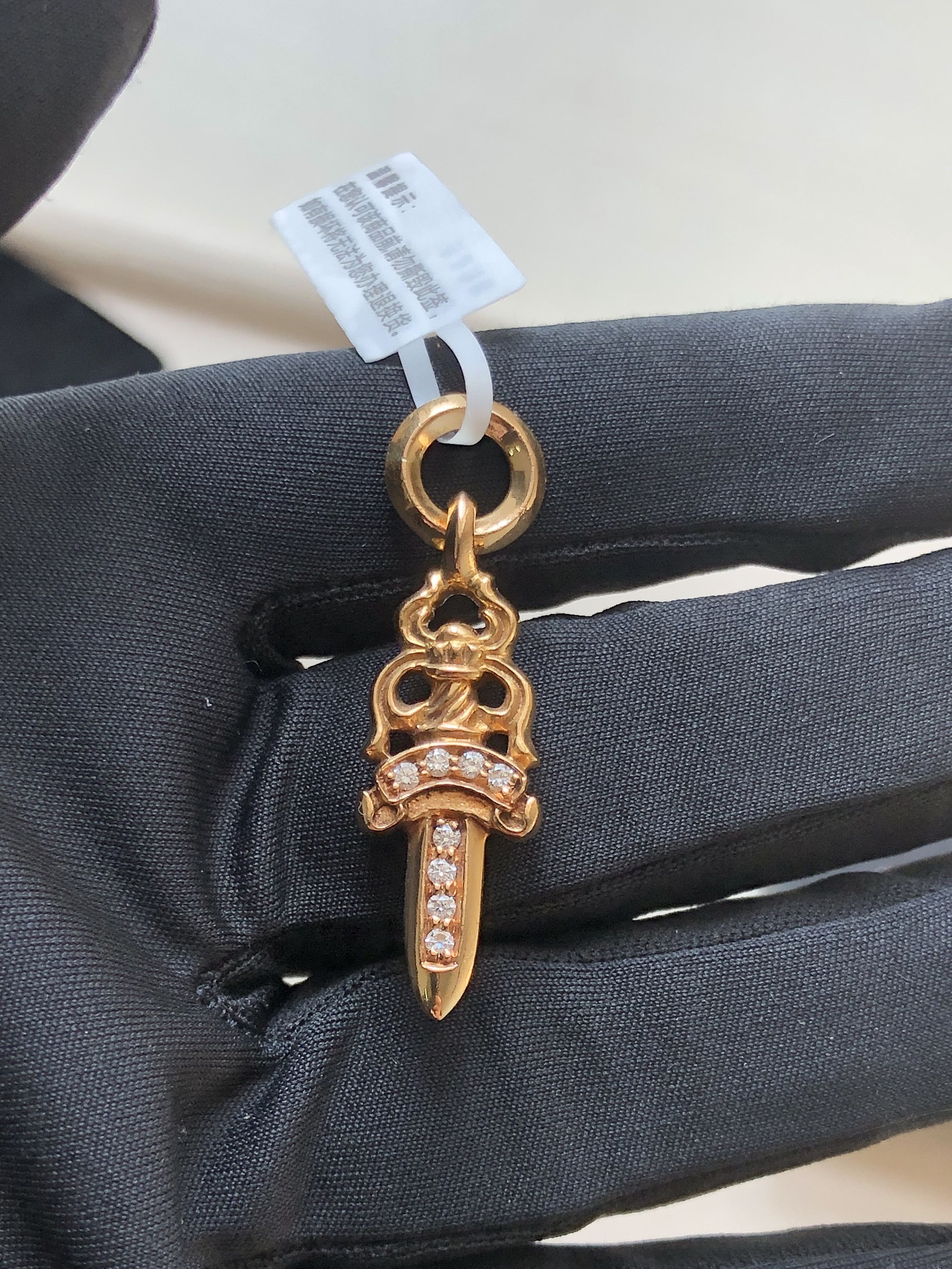 Chrome Hearts Chrome Hearts 22K Gold Diamonds Dagger Pendant Size ONE SIZE - 10 Thumbnail