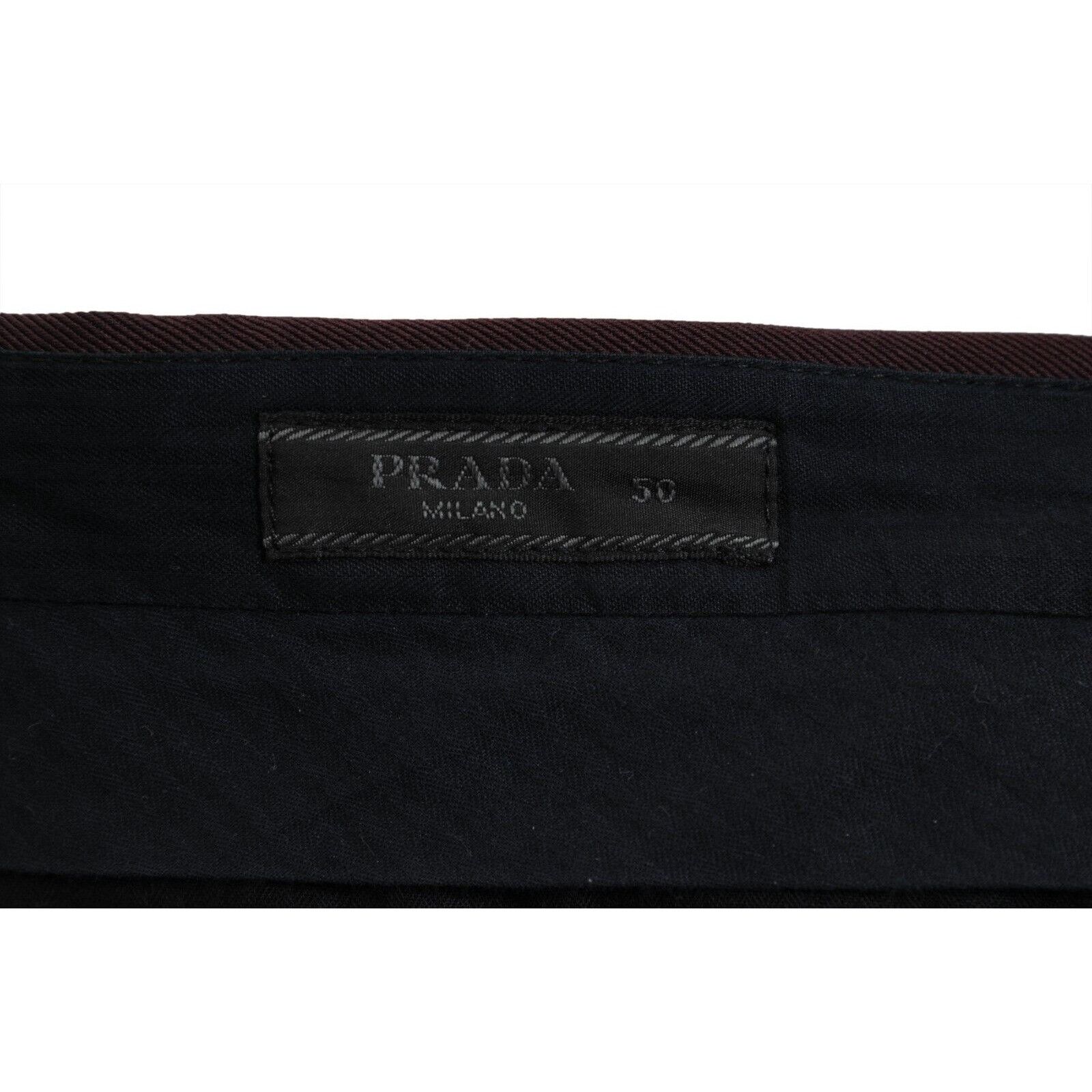 Prada Pants Burgundy Red Nylon Stretch Trousers Size US 34 / EU 50 - 8 Thumbnail