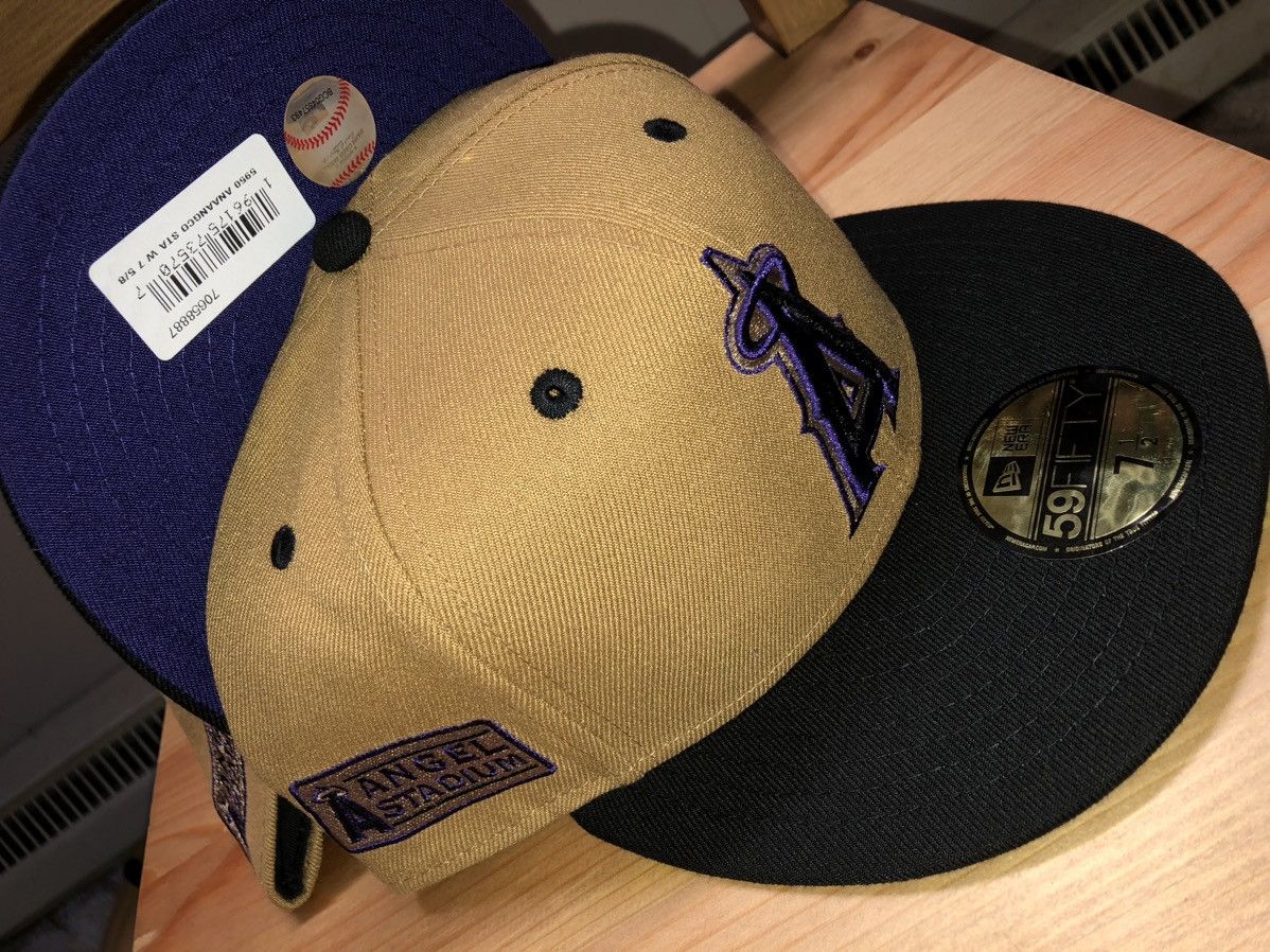New Era New Era Fitted Anaheim Angels Hat PB&J Tan Black Angels 1/2 Size ONE SIZE - 7 Thumbnail