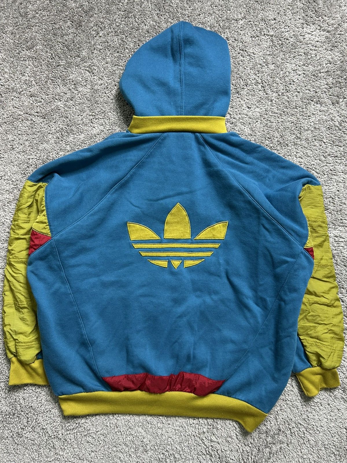 Adidas Vintage 60s/70s Adidas Quarter Tri Tone Zip Hoodie Puffer Size US M / EU 48-50 / 2 - 7 Thumbnail