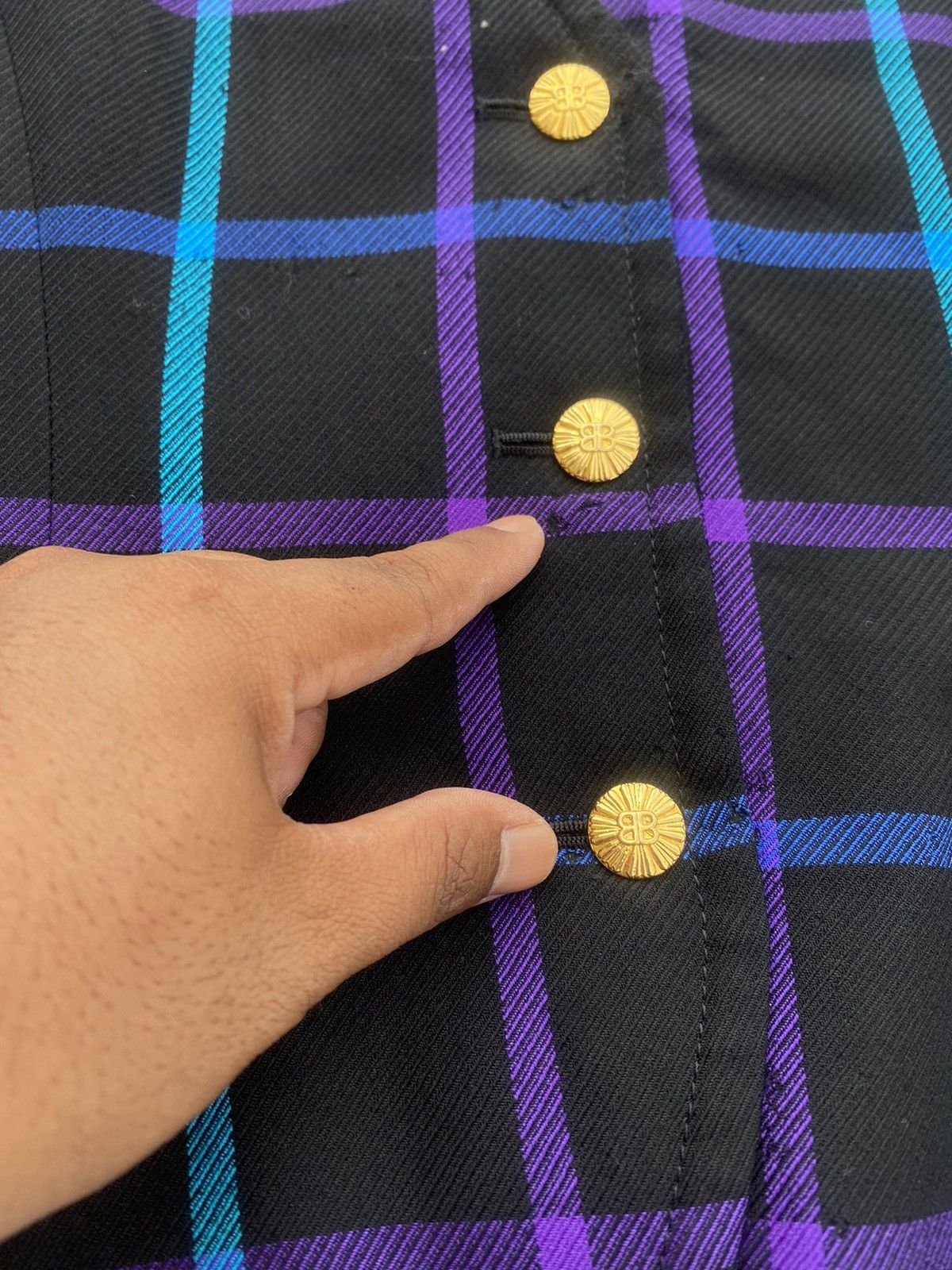 Balenciaga Rare Vintage 90s Balenciaga Checkered Vest Size US S / EU 44-46 / 1 - 11 Thumbnail