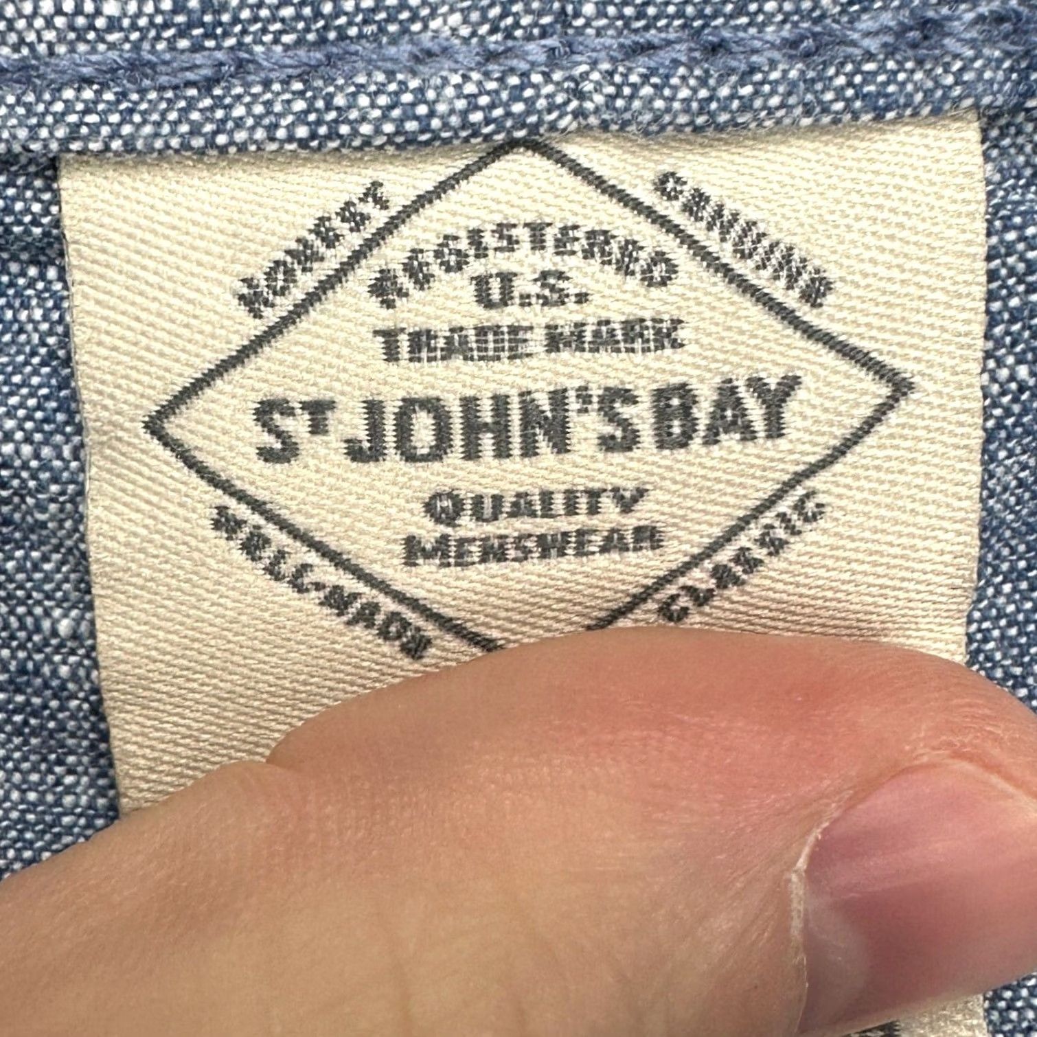Vintage St. John's Bay Men Linen Blend Shorts 46X11 Tall Blue Khaki Flat Front Casual NEW Size US 30 / EU 46 - 4 Thumbnail