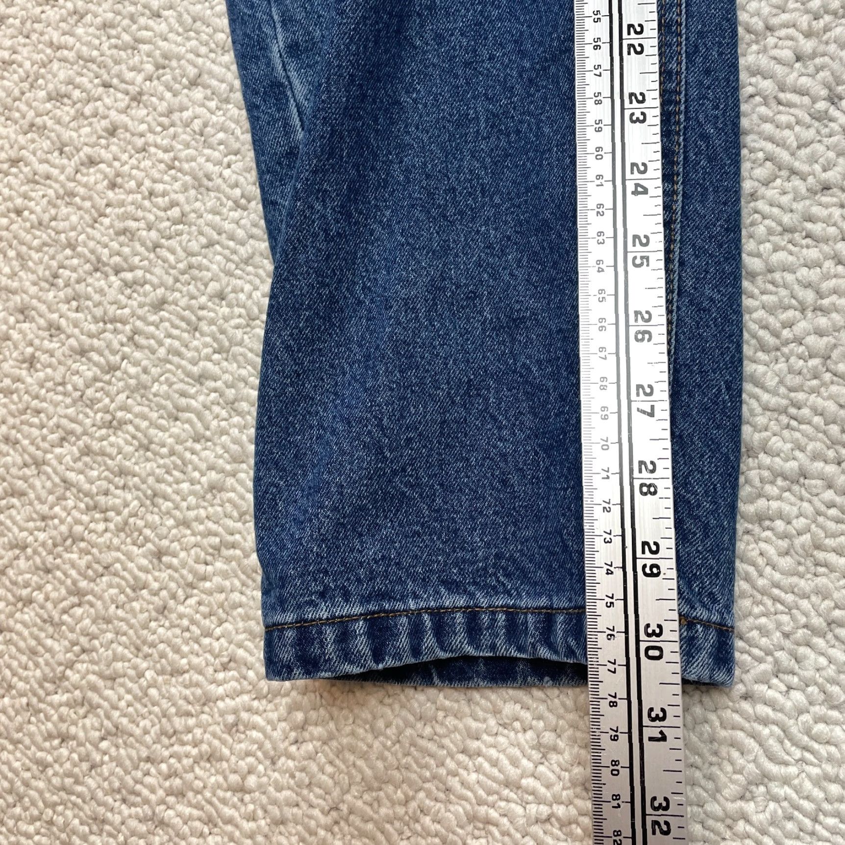 Vintage Burry Lane Jeans Womens 14 Blue Denim Dark Wash Straight Mom High Rise 33x30 Size 36" / US 14 / IT 50 - 3 Thumbnail