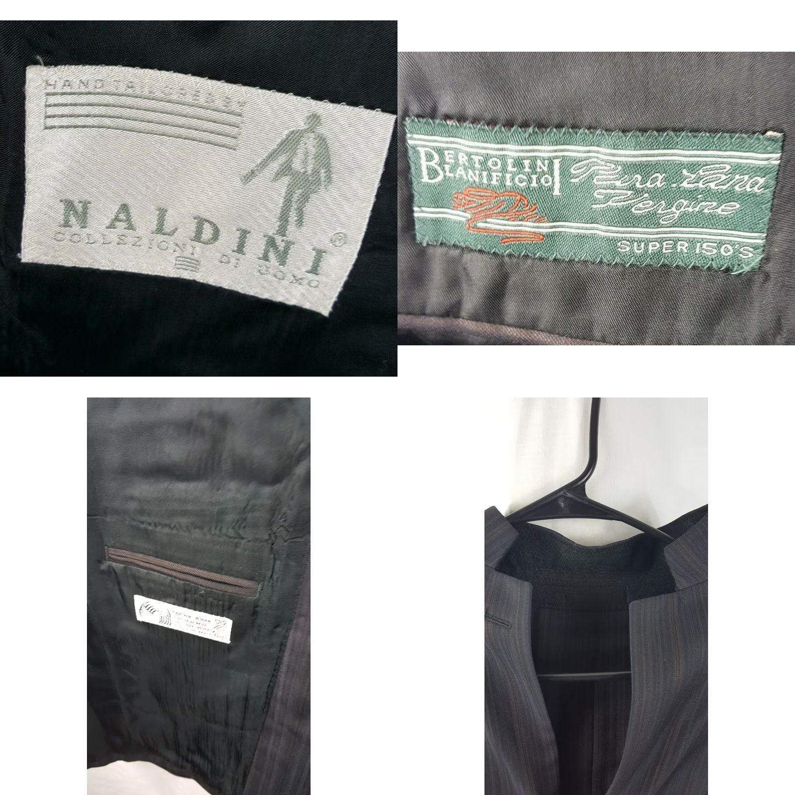 Vintage NALDINI Bertolini Lanificio Blazer Jacket 36R Super 150's Wool 3 Button ITALY Size 36R - 8 Thumbnail
