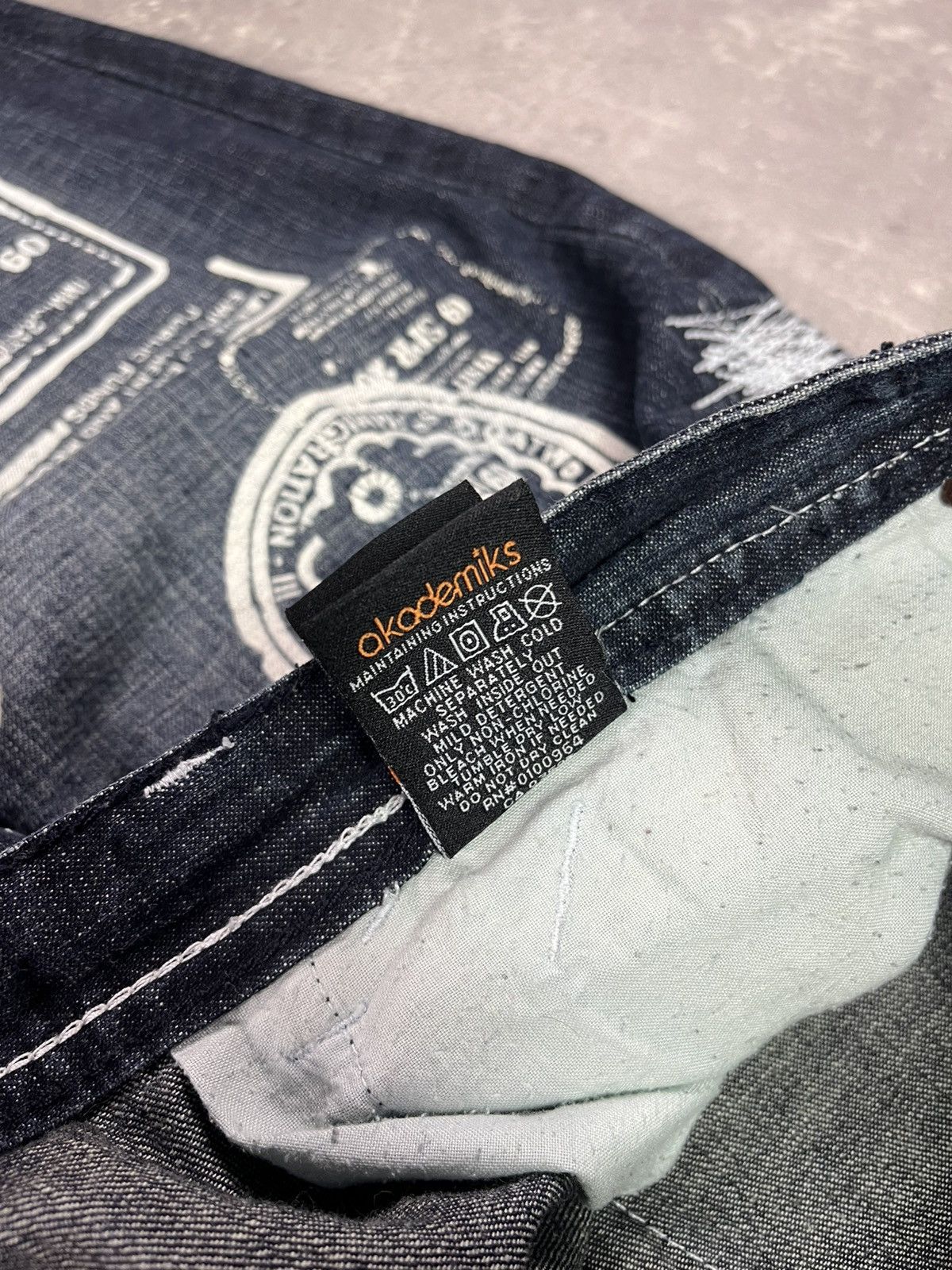 Akademiks 2000s Y2K Akademiks Washed Mega Baggy Denim Jeans 38 Size US 38 / EU 54 - 11 Thumbnail