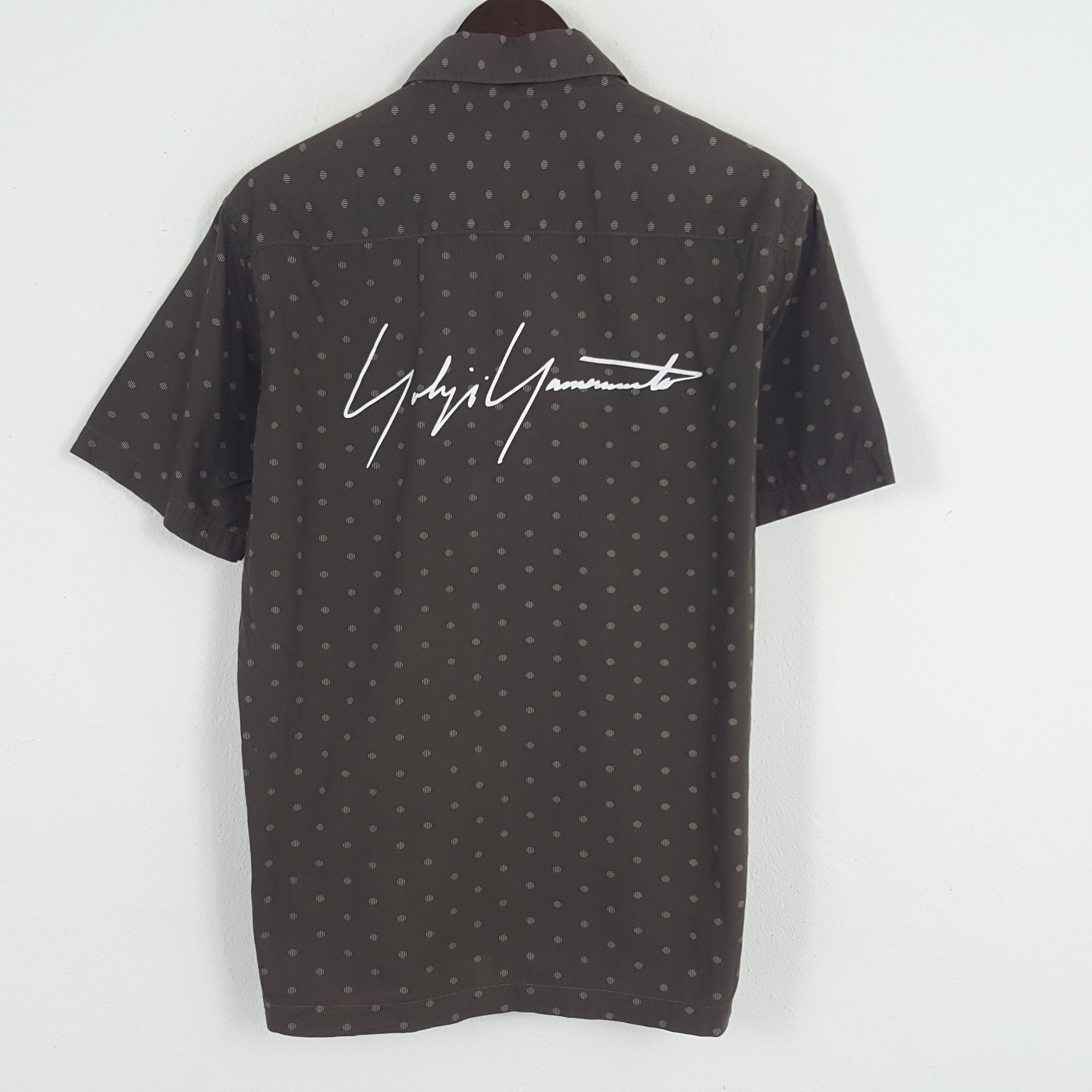 Japanese Brand × Vintage × Yohji Yamamoto Vintage Yohji Yamamoto Custom Art Logo Button Up Shirt Size US L / EU 52-54 / 3 - 1 Thumbnail