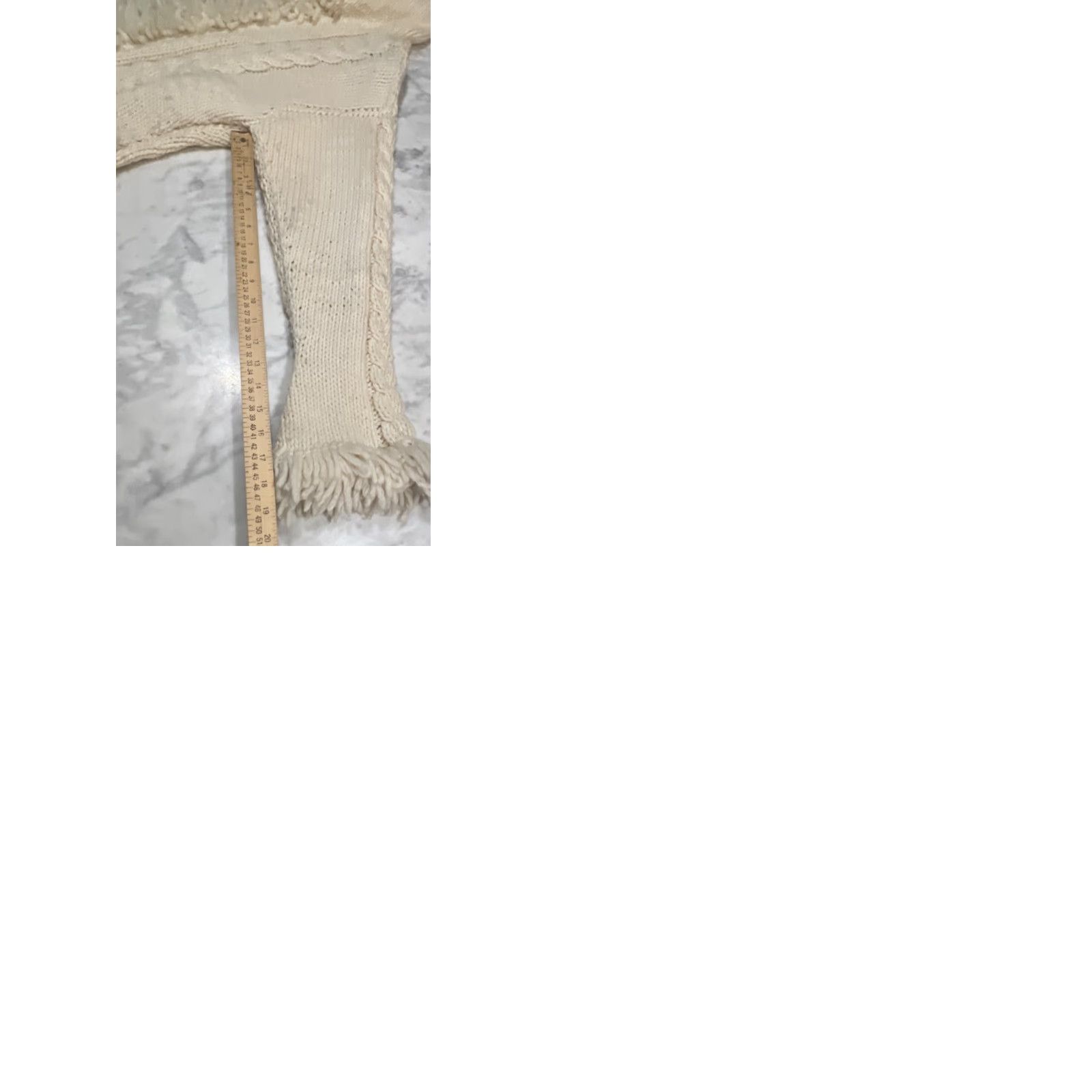 Native VINTAGE Native Knit Hood Full Zip Wool Sweater Women M Chunky Fisherman Fringe Size M / US 6-8 / IT 42-44 - 11 Thumbnail