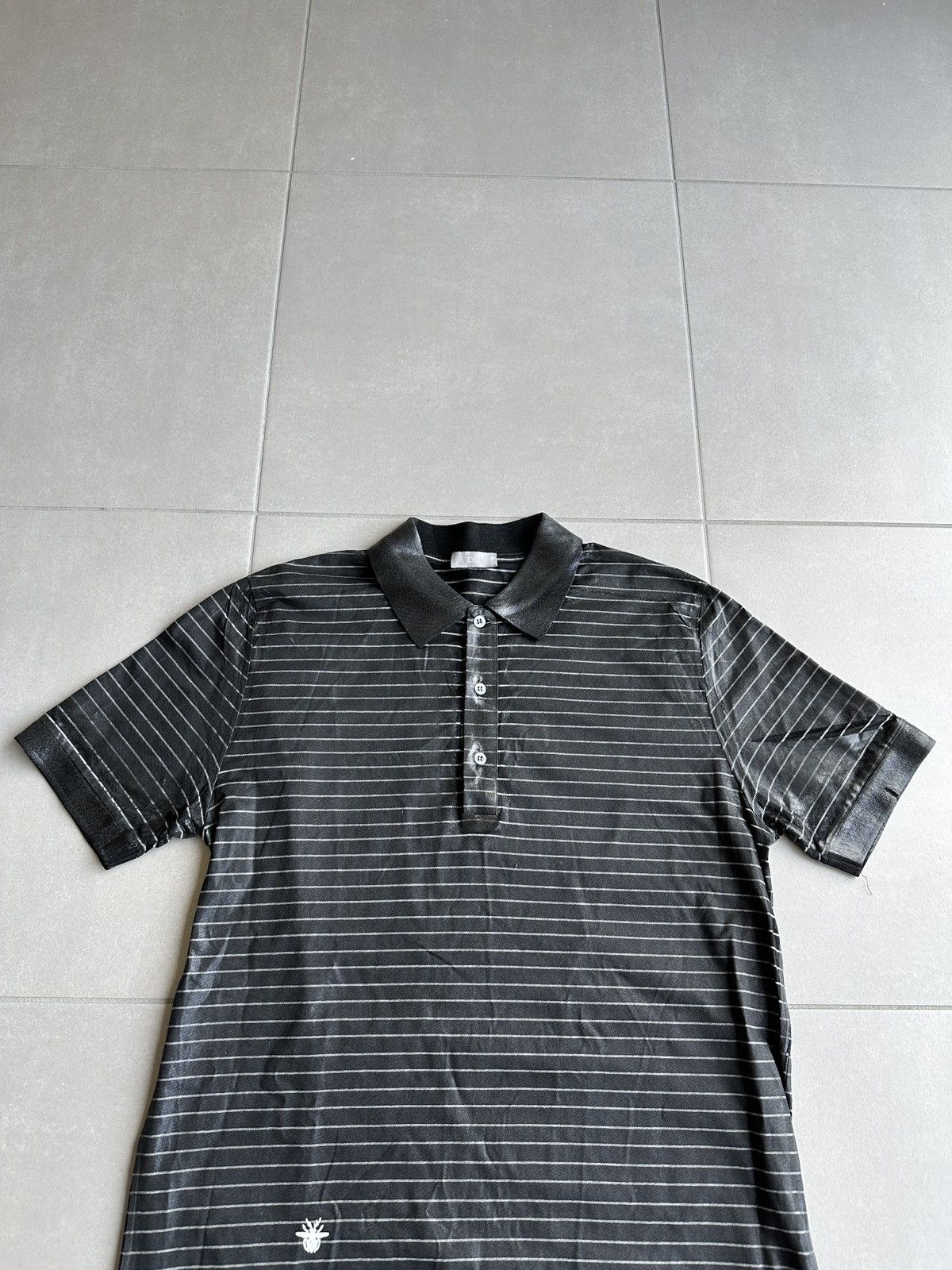 Dior × Hedi Slimane Dior Homme AW03 "Luster" Waxed polo Size US L / EU 52-54 / 3 - 5 Thumbnail