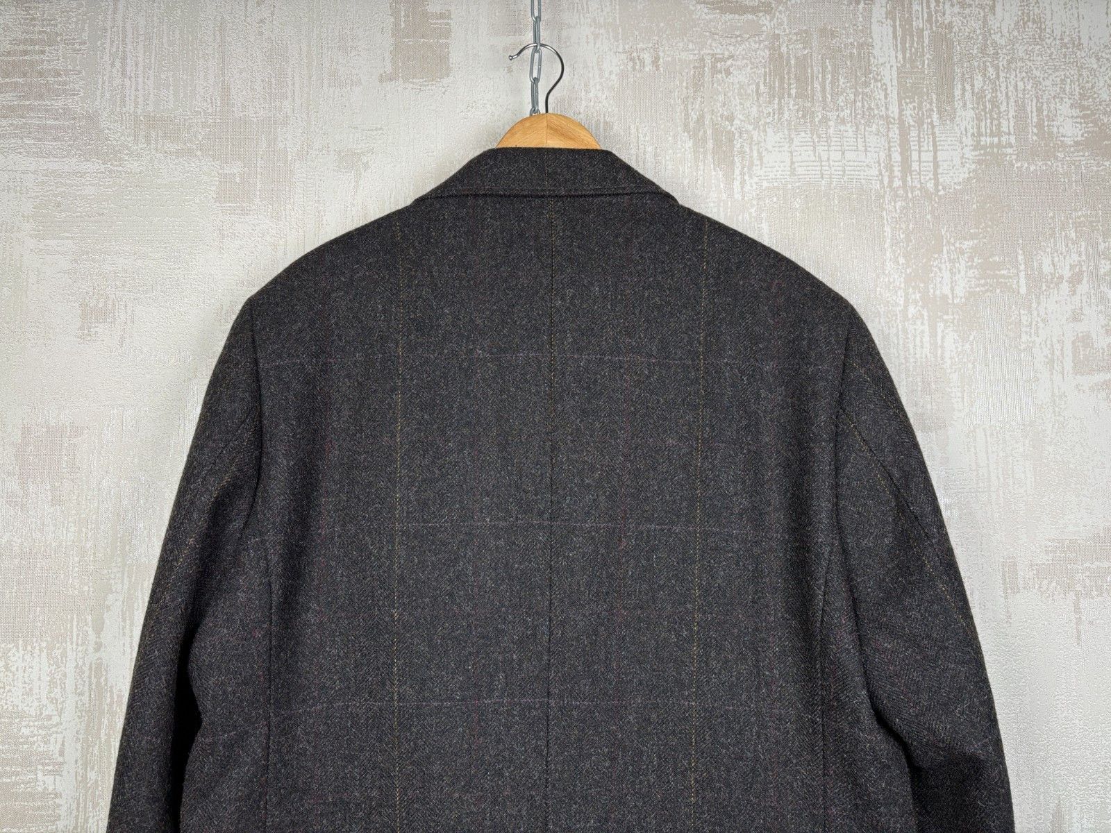 Marks & Spencer Blue Harbour M&S Yorkshire Tweed Moon Wool Coat Dark Brown Size US XL / EU 56 / 4 - 16 Thumbnail
