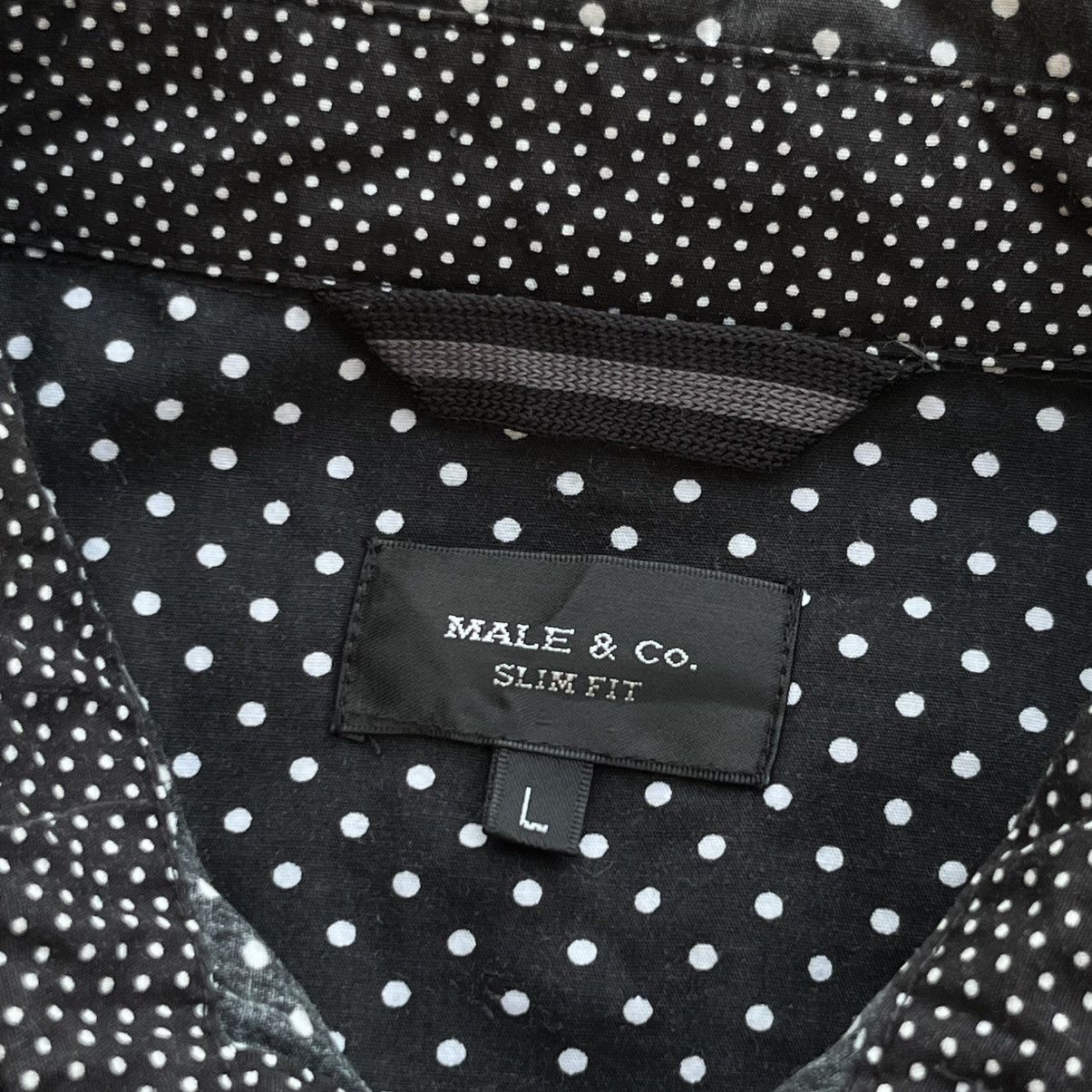 Japanese Brand MALE & CO DOUBLE NECK ZIP UP and BUTTON SLIM FIT Y2K VINTAGE Size US L / EU 52-54 / 3 - 3 Thumbnail