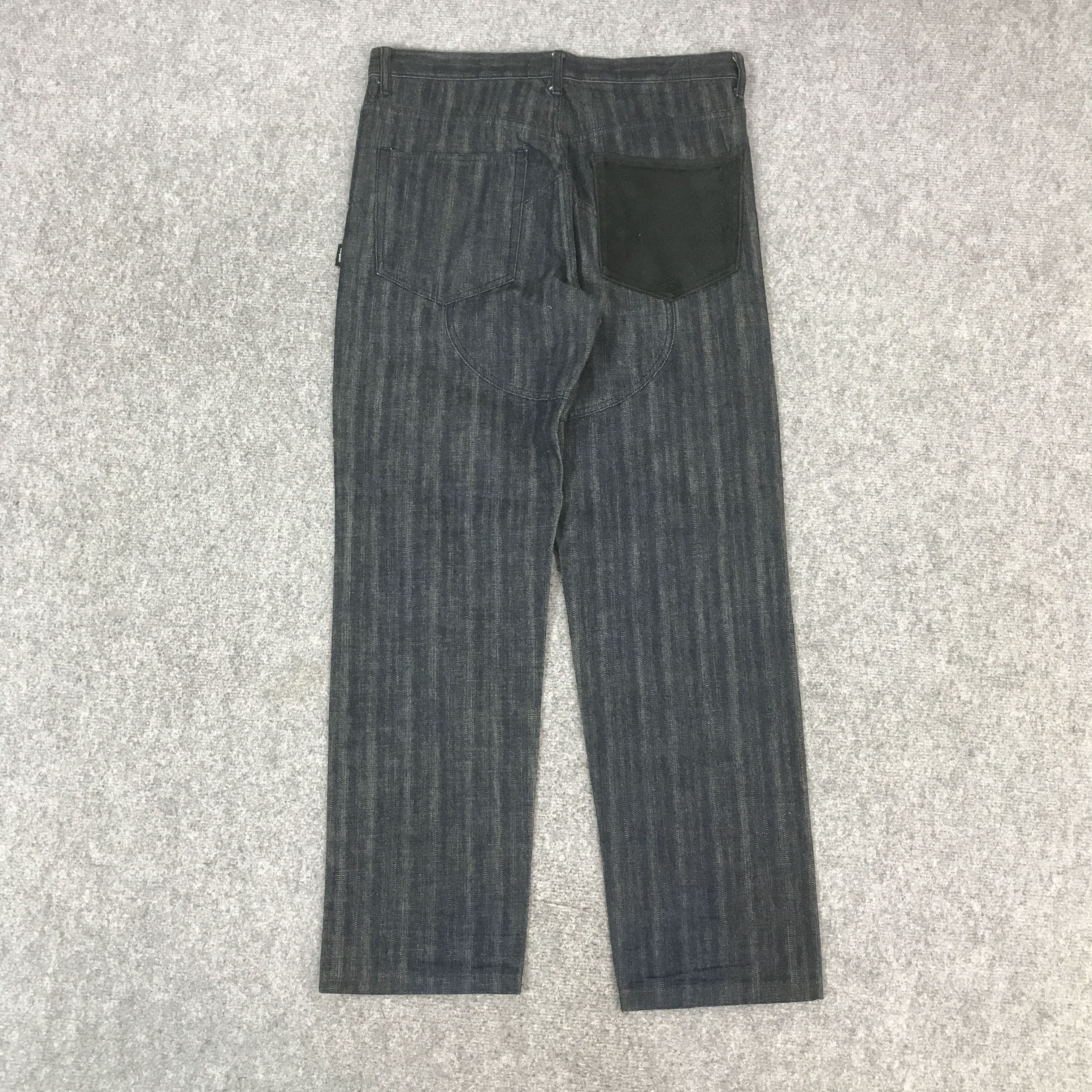 Japanese Brand BAGGY STRIPED STYLE SEQUEN JAPAN DENIM K54B10 Size US 34 / EU 50 - 4 Thumbnail